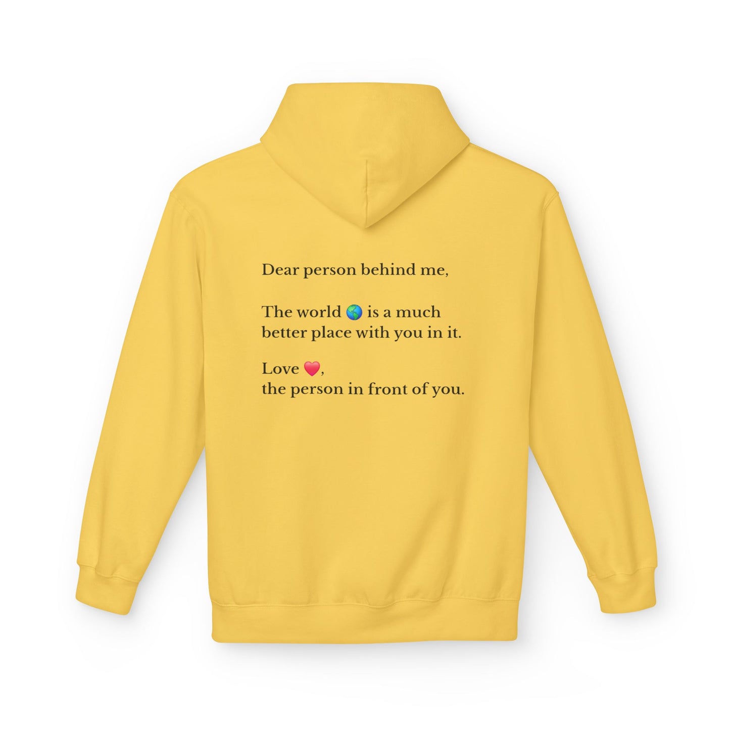 "You Are Enough" Inspirational Hoodie with Pointing Design (Back Message: Encouraging Note)