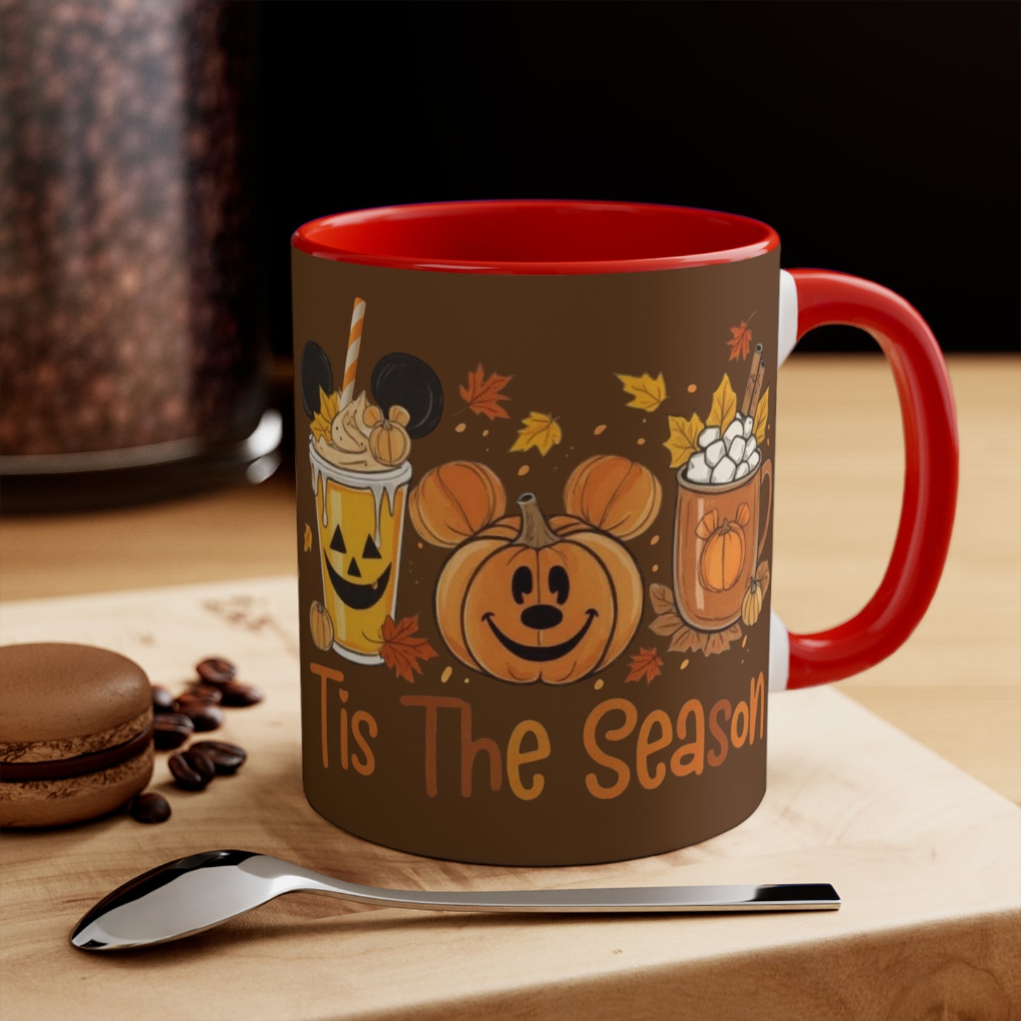 Festive Fall Accent Mugs | Halloween Coffee Cup, Autumn Drinkware, Seasonal Gift, Cozy Mug, Cute Kitchen Decor