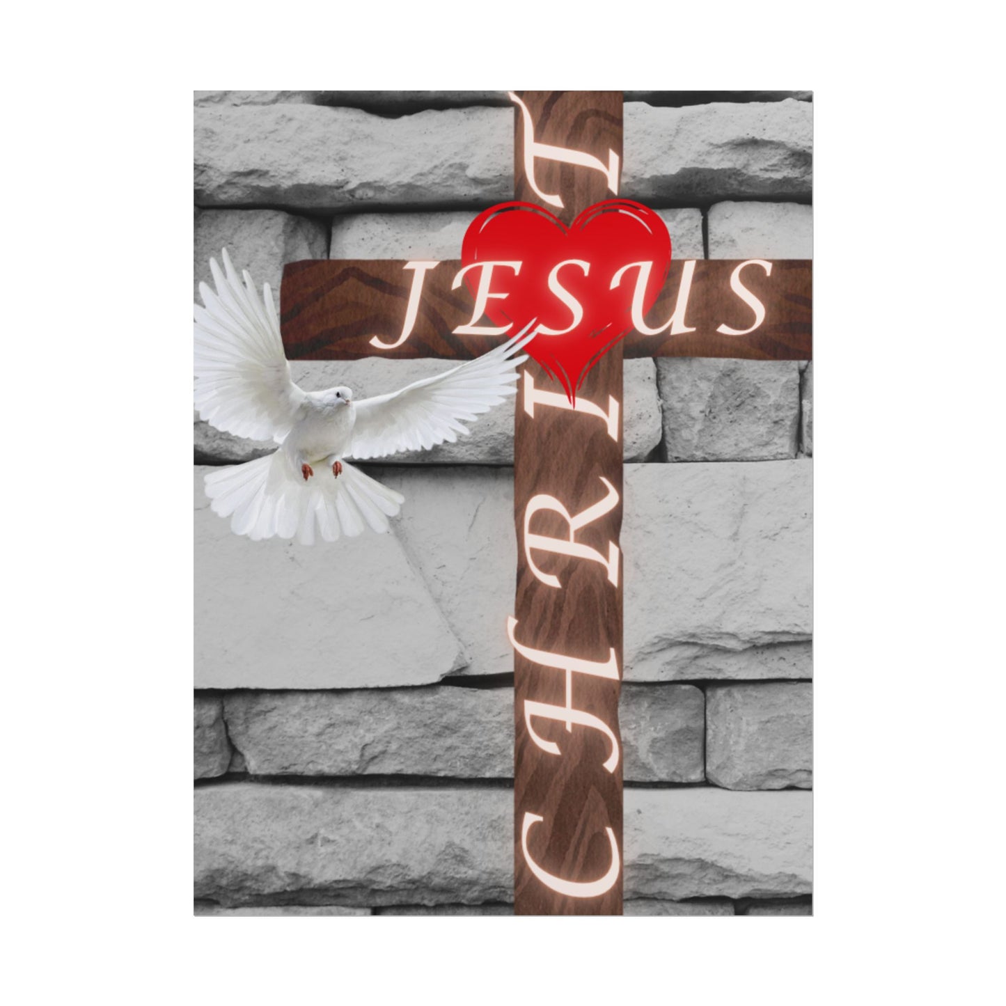 Poster Art with Cross and Holy Spirit