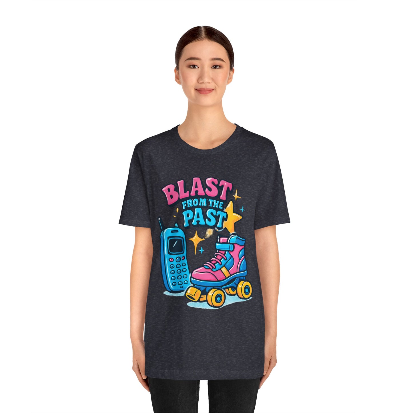 Retro Tee - Roller Skates & Cordless Phones Design