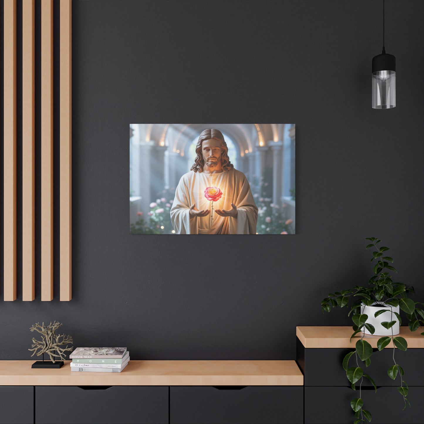 Inspirational Jesus Canvas Art, Religious Wall Decor, Faith-Based Home Decoration, Spiritual Gift for Believers, Church Wall Hanging, [...]