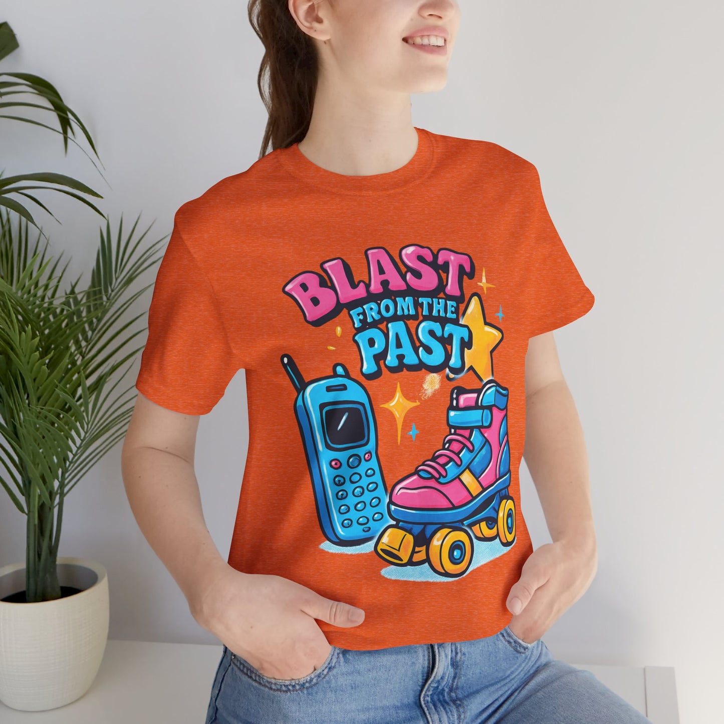 Retro Tee - Roller Skates & Cordless Phones Design