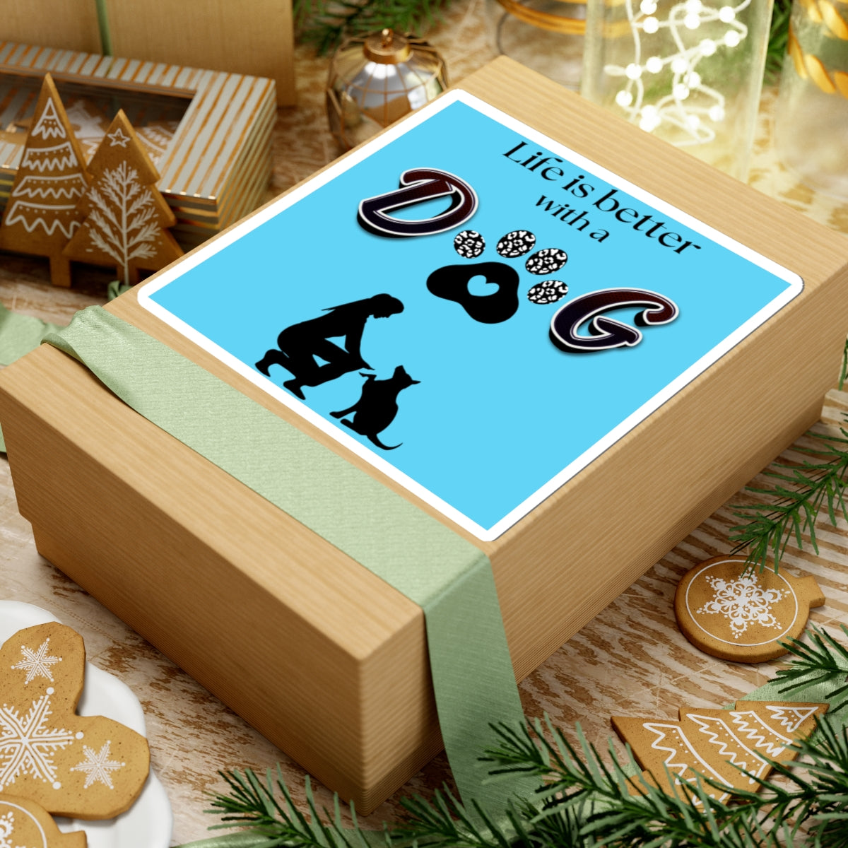 Dog Lover Kiss-Cut Stickers | Life is Better with a Dog, Pets, Animal Lover Gifts, Dog Owner Decor, Cute Dog Stickers