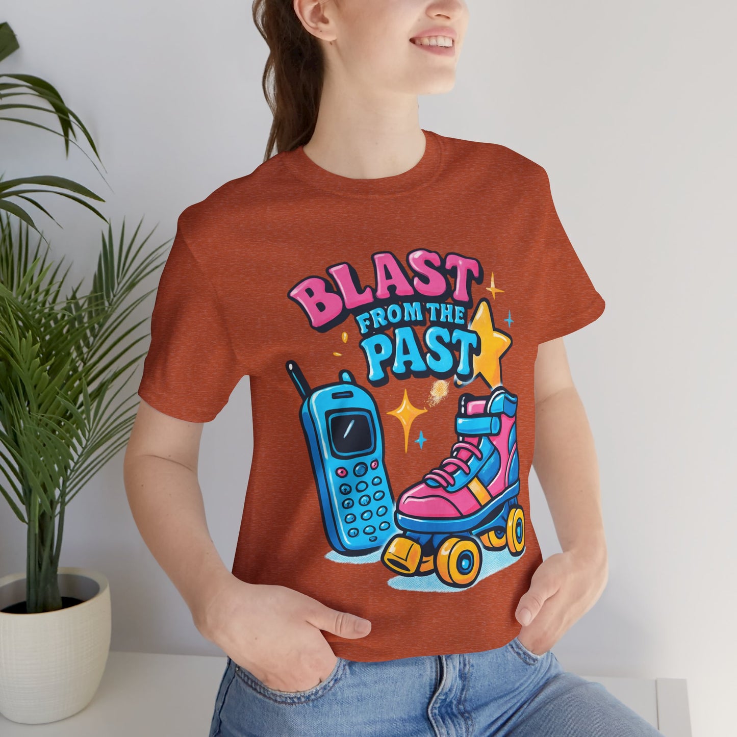 Retro Tee - Roller Skates & Cordless Phones Design