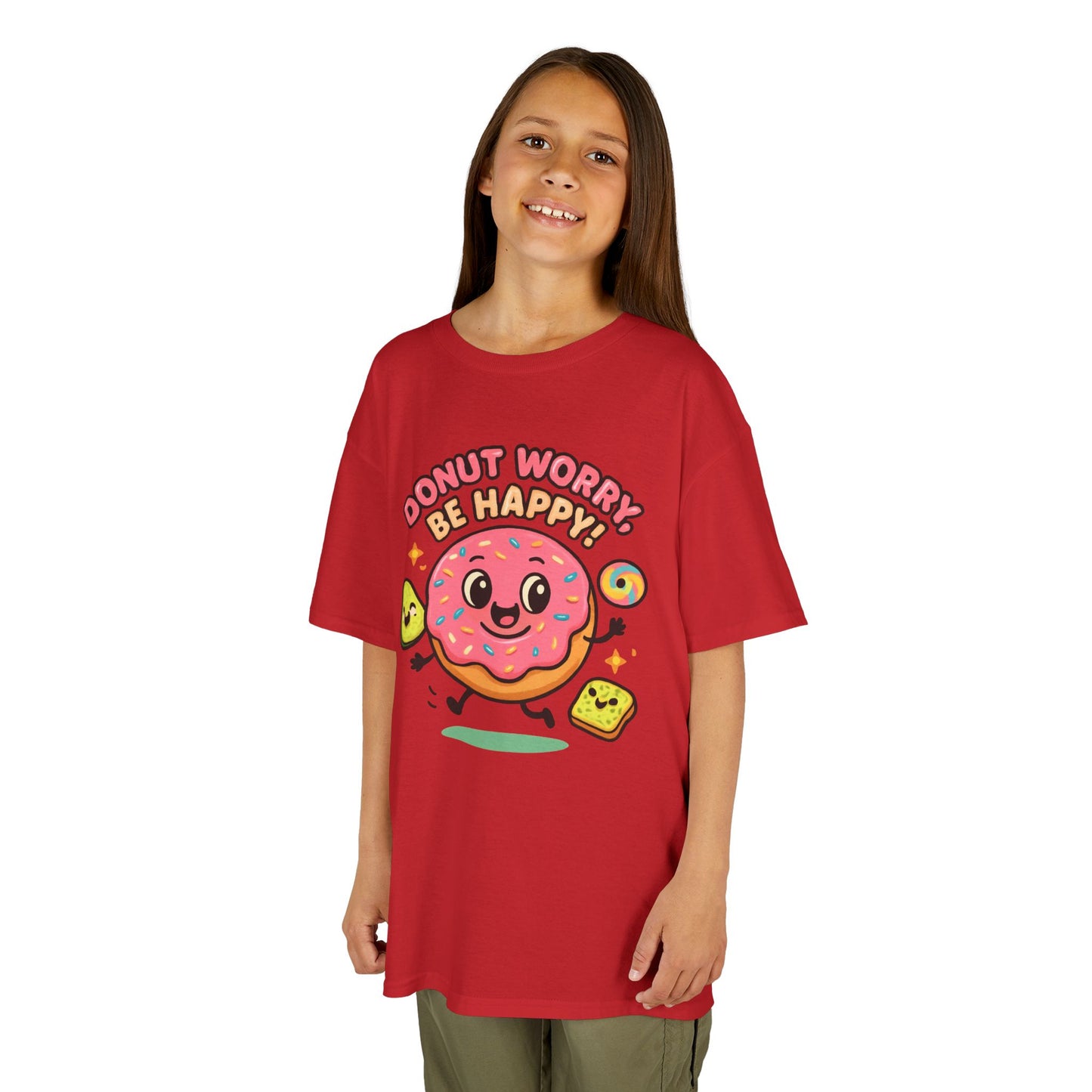 Kids' Donut Graphic Tee, Cute Kids Shirt, Fun Party Tee, Birthday Gift for Kids, Cartoon T-Shirt, Children's Apparel