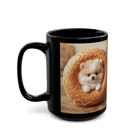 Potato Puppy Coffee Mug — Cute Dog Lover 11oz & 15oz Black Cup