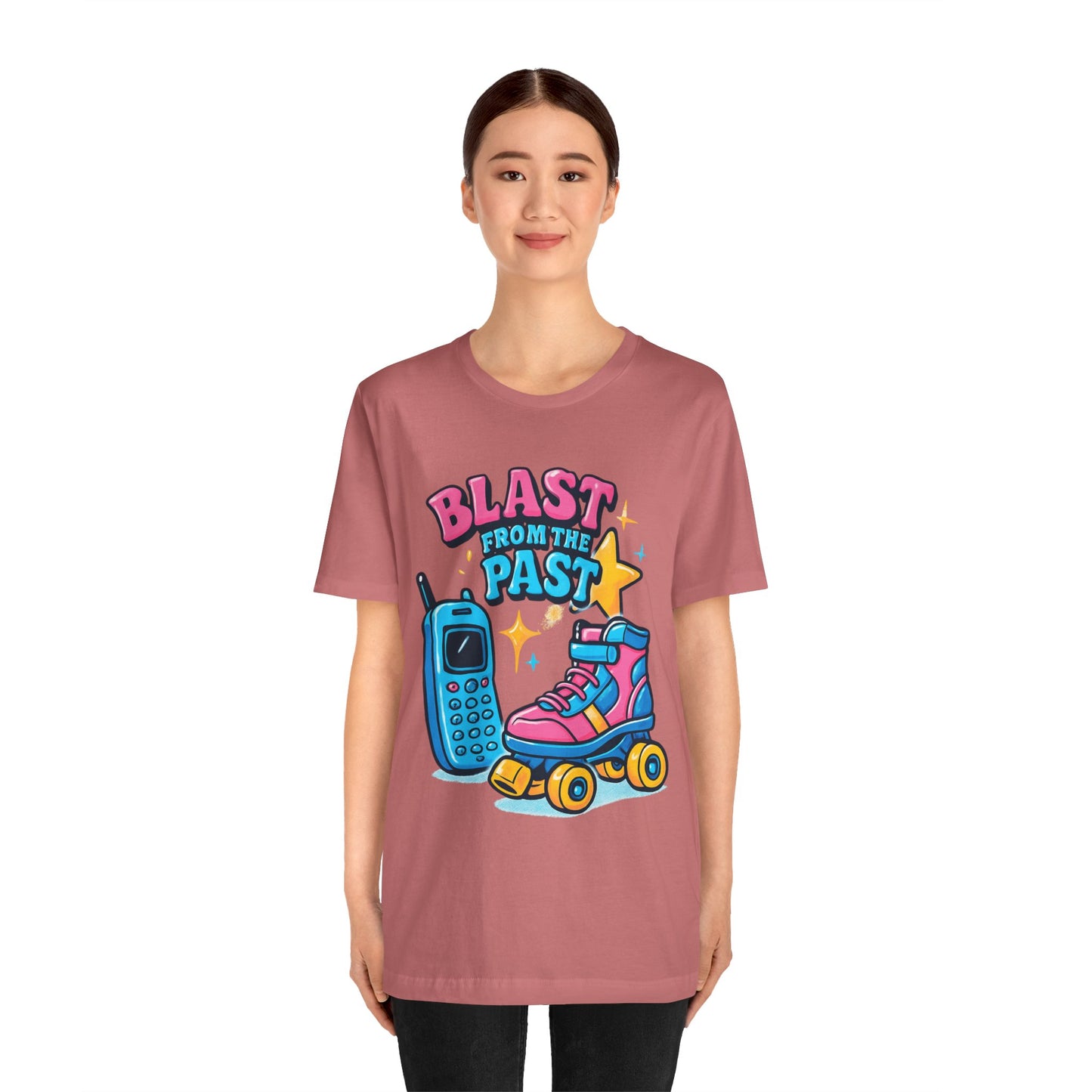 Retro Tee - Roller Skates & Cordless Phones Design