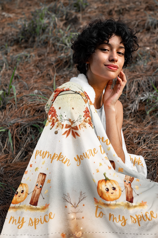 Cozy Fall Hooded Sherpa Fleece Blanket, Ideal for Home, Perfect for Camping, Thoughtful Gift for Autumn, Cozy Wrap for All Seasons