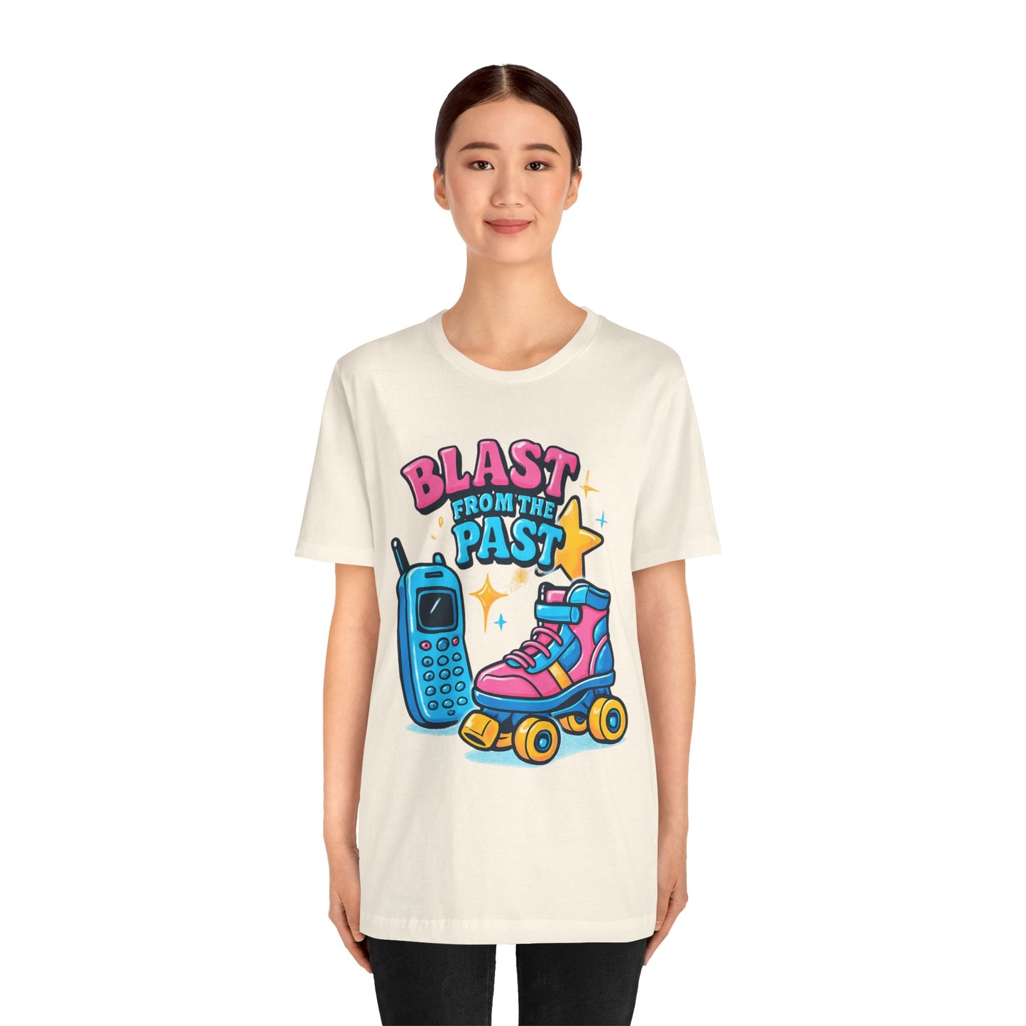 Retro Tee - Roller Skates & Cordless Phones Design