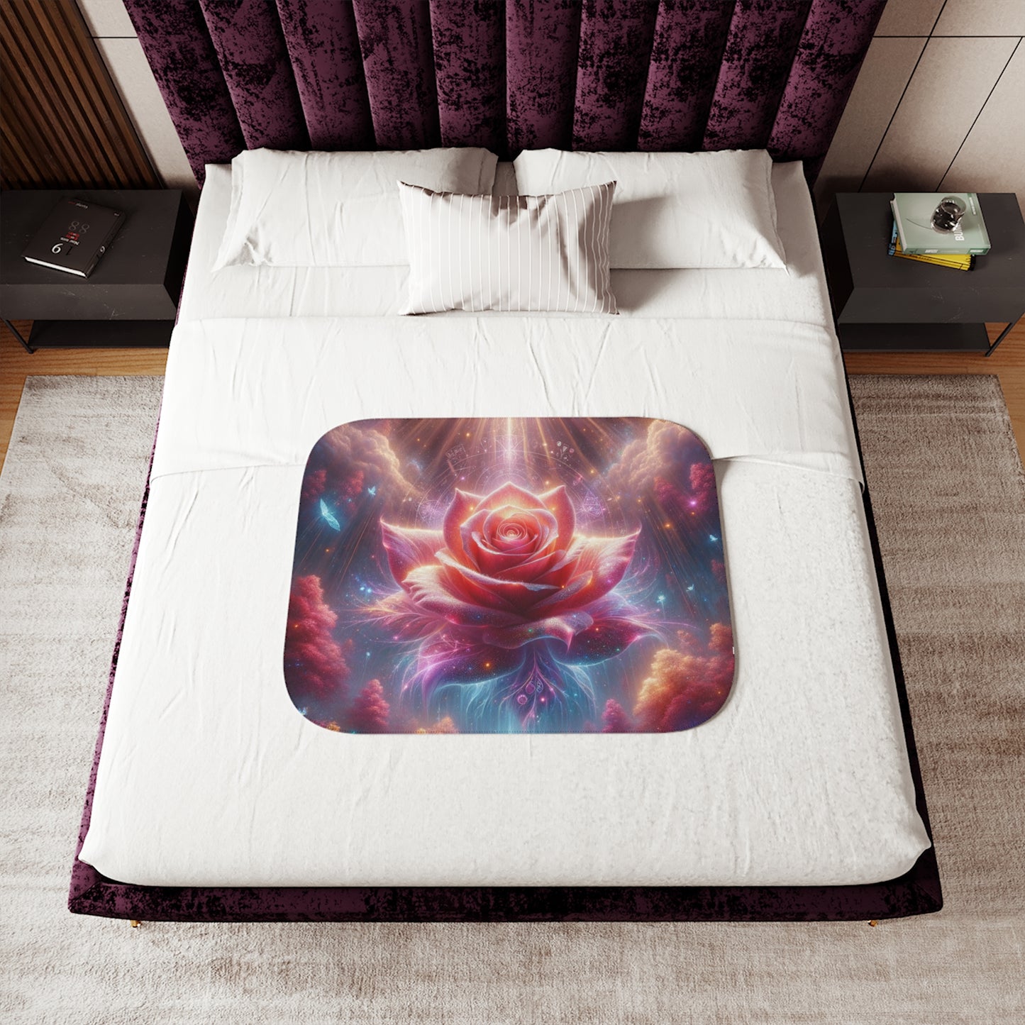 Celestial Rose Sherpa Blanket