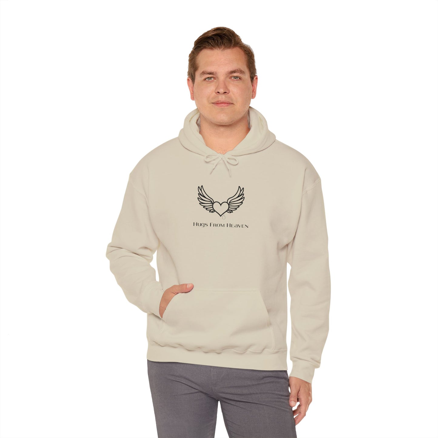 Hugs From Heaven Hoodie — Heart & Wings Memorial Sweatshirt