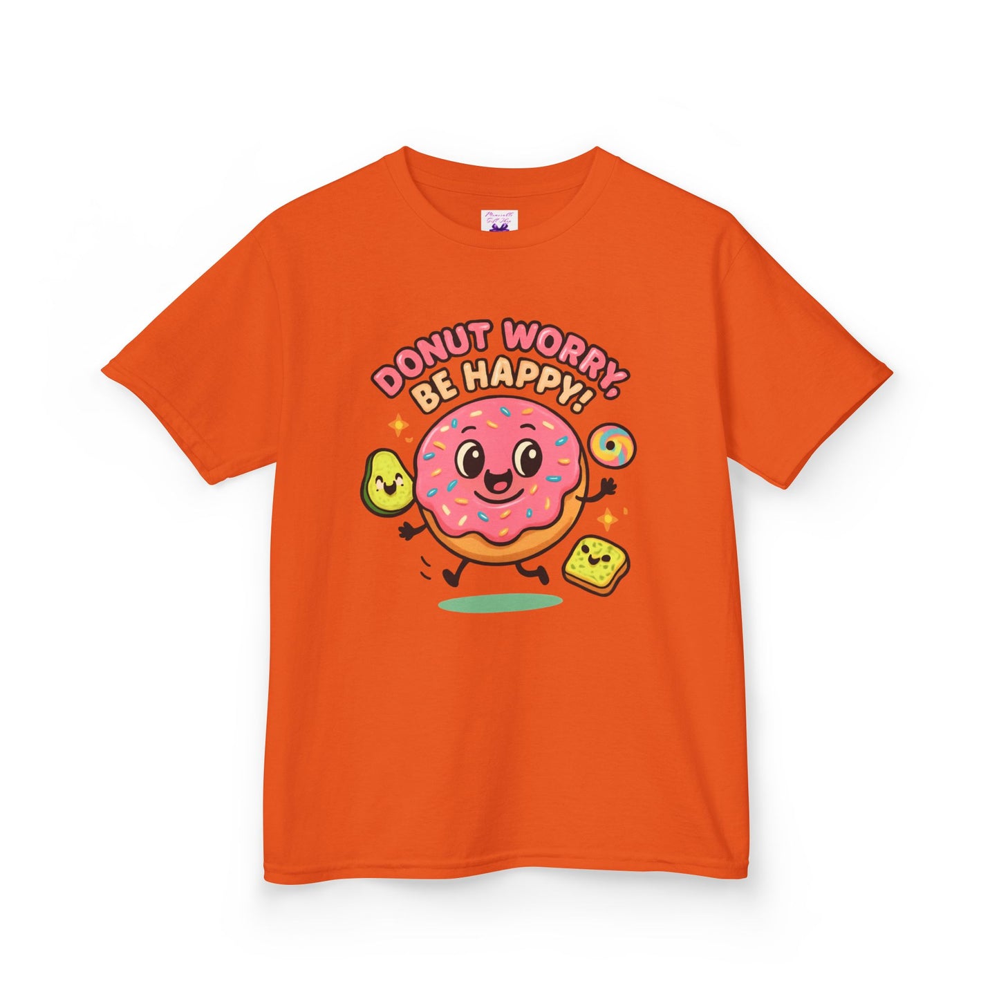 Kids' Donut Graphic Tee, Cute Kids Shirt, Fun Party Tee, Birthday Gift for Kids, Cartoon T-Shirt, Children's Apparel
