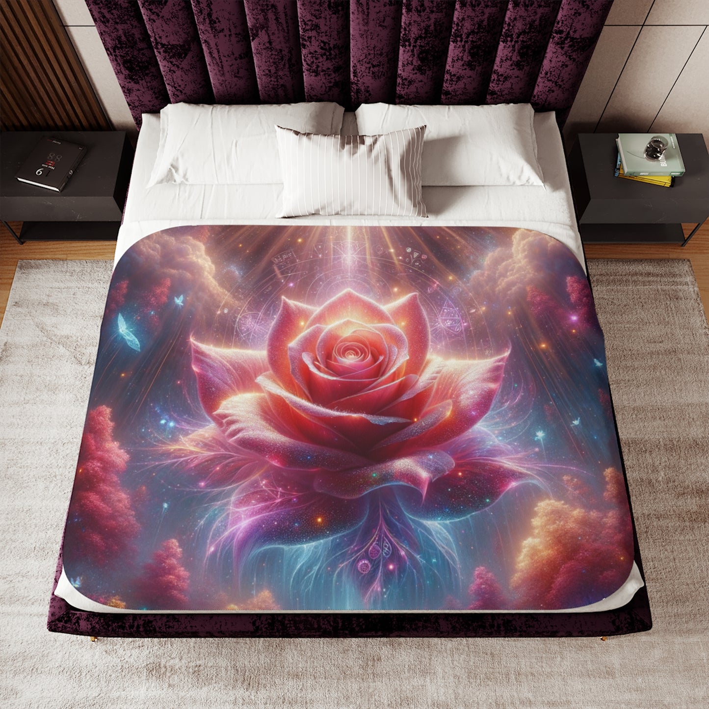 Celestial Rose Sherpa Blanket