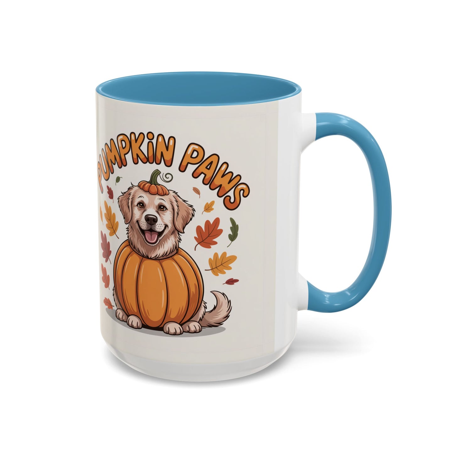Fall Pumpkin Paws Coffee Mug, Dog Lover Gift, Autumn Home Decor, Cute Pet Mug, Halloween Coffee Cup, Seasonal Drinkware