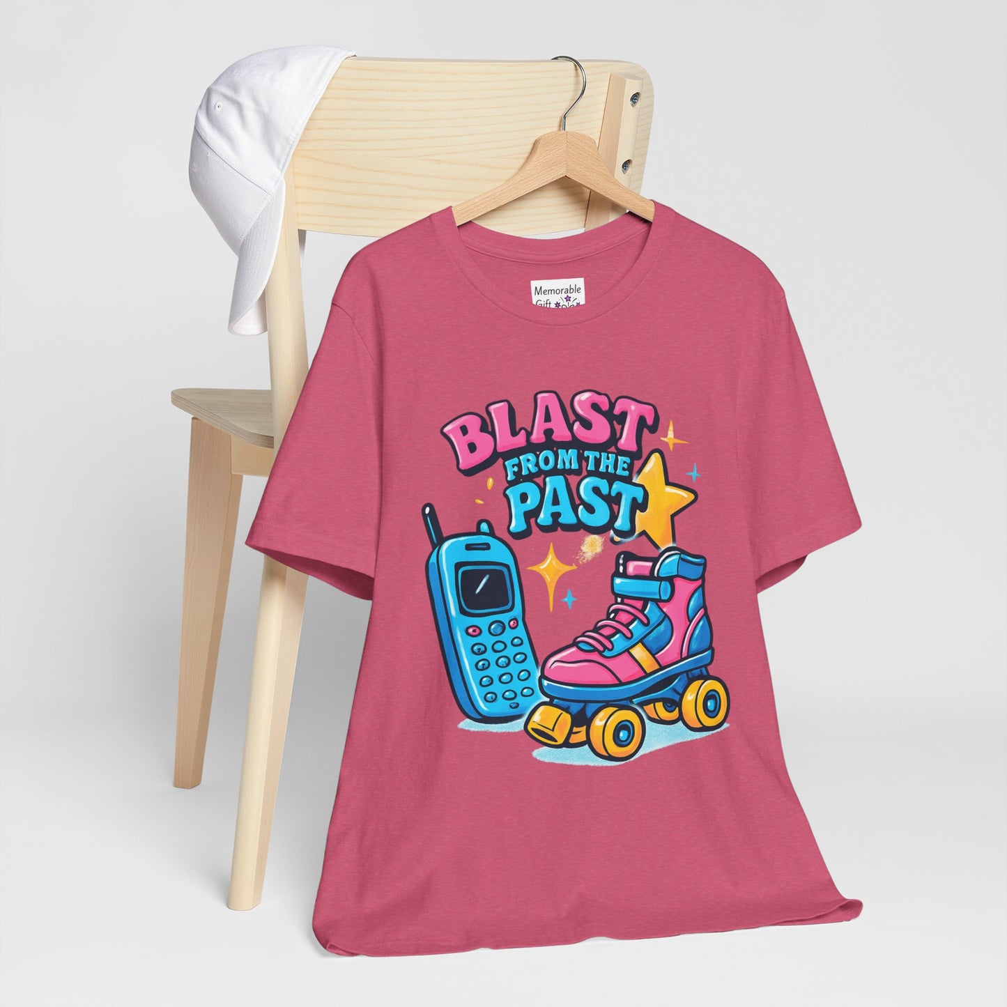 Retro Tee - Roller Skates & Cordless Phones Design
