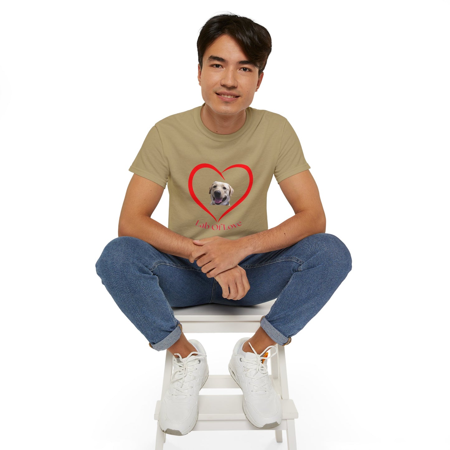 Heart Love Dog Unisex Tee - Pet Lovers Gift, Valentine's Day Apparel