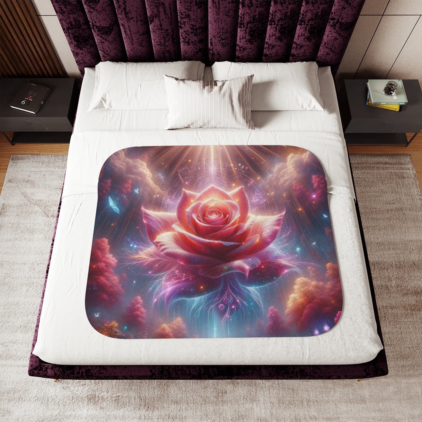 Celestial Rose Sherpa Blanket