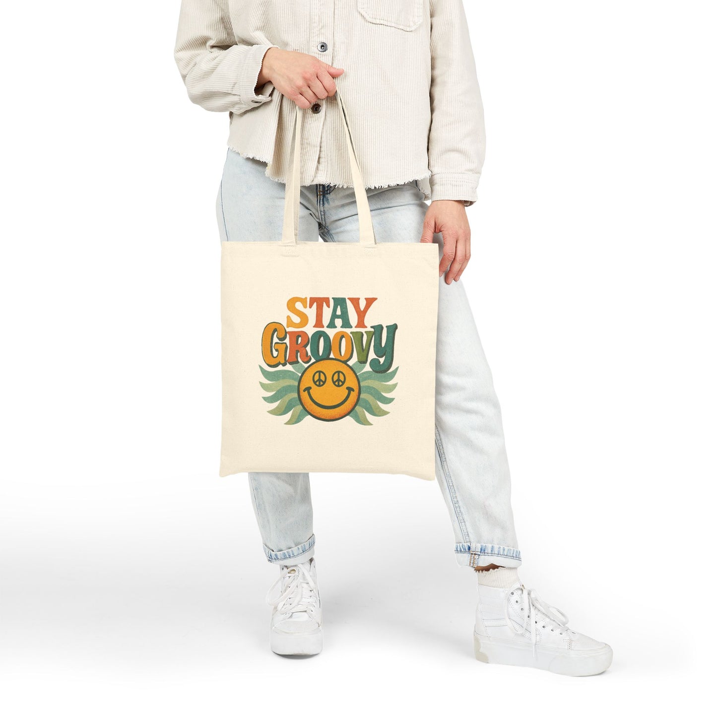 Groovy Peace Sign Tote Bag