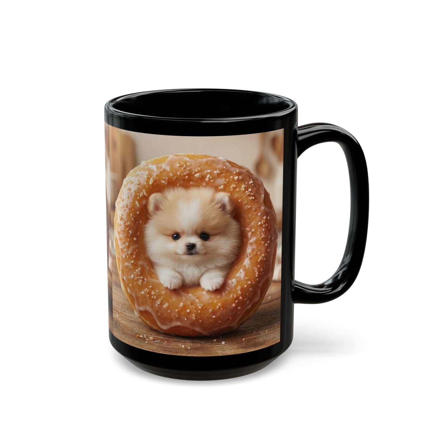 Potato Puppy Coffee Mug — Cute Dog Lover 11oz & 15oz Black Cup