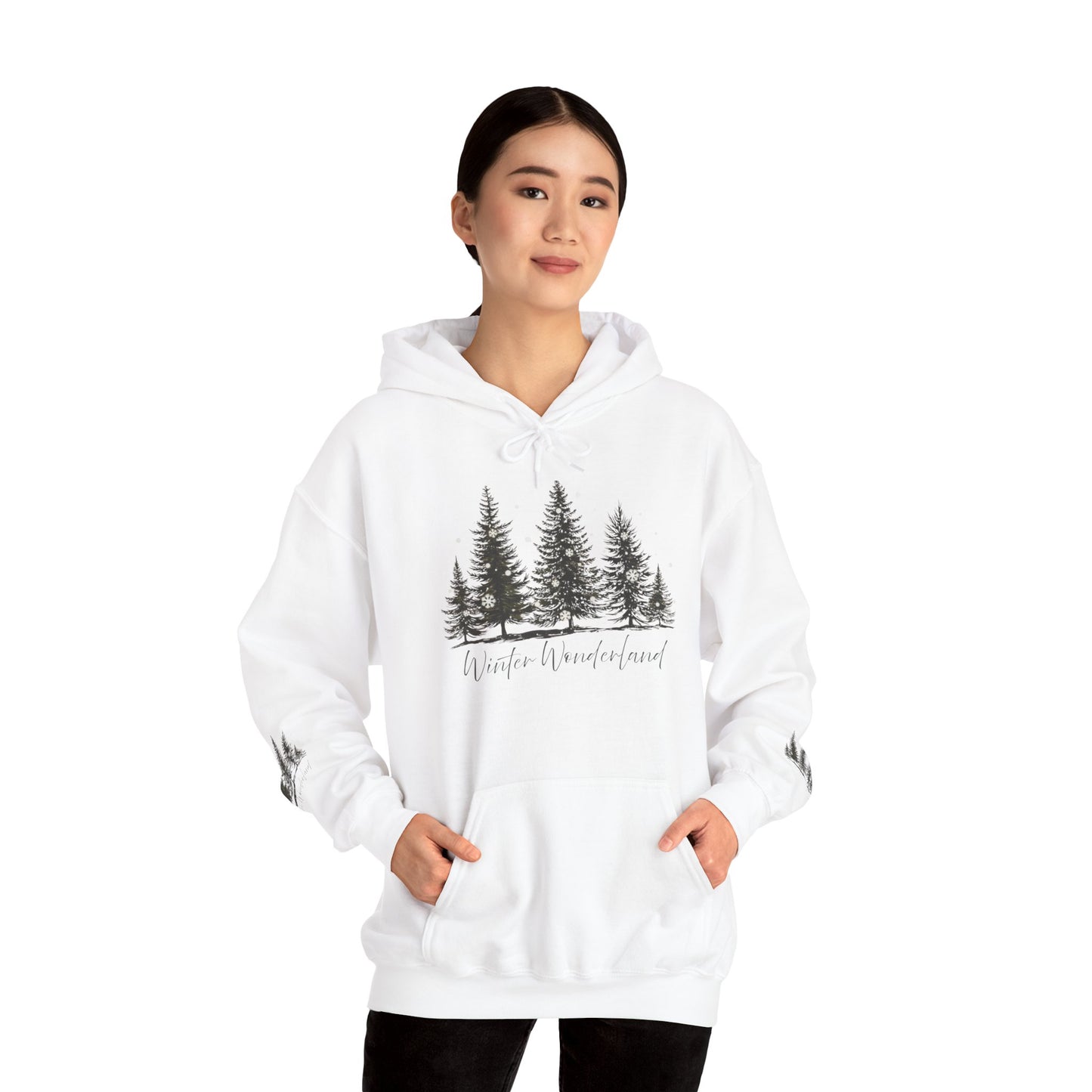 Lush Forest Hoodie - Cozy Unisex Heavy Blend Sweatshirt for Nature Lovers