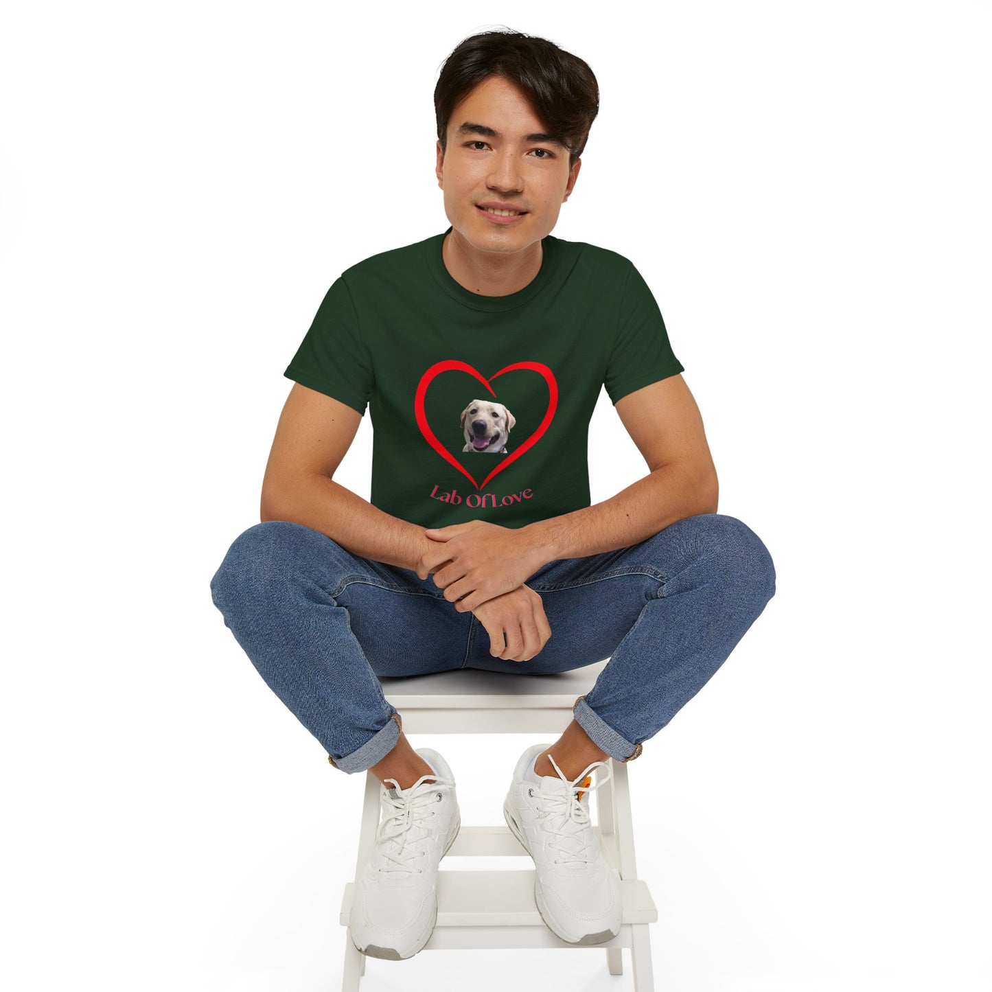 Heart Love Dog Unisex Tee - Pet Lovers Gift, Valentine's Day Apparel