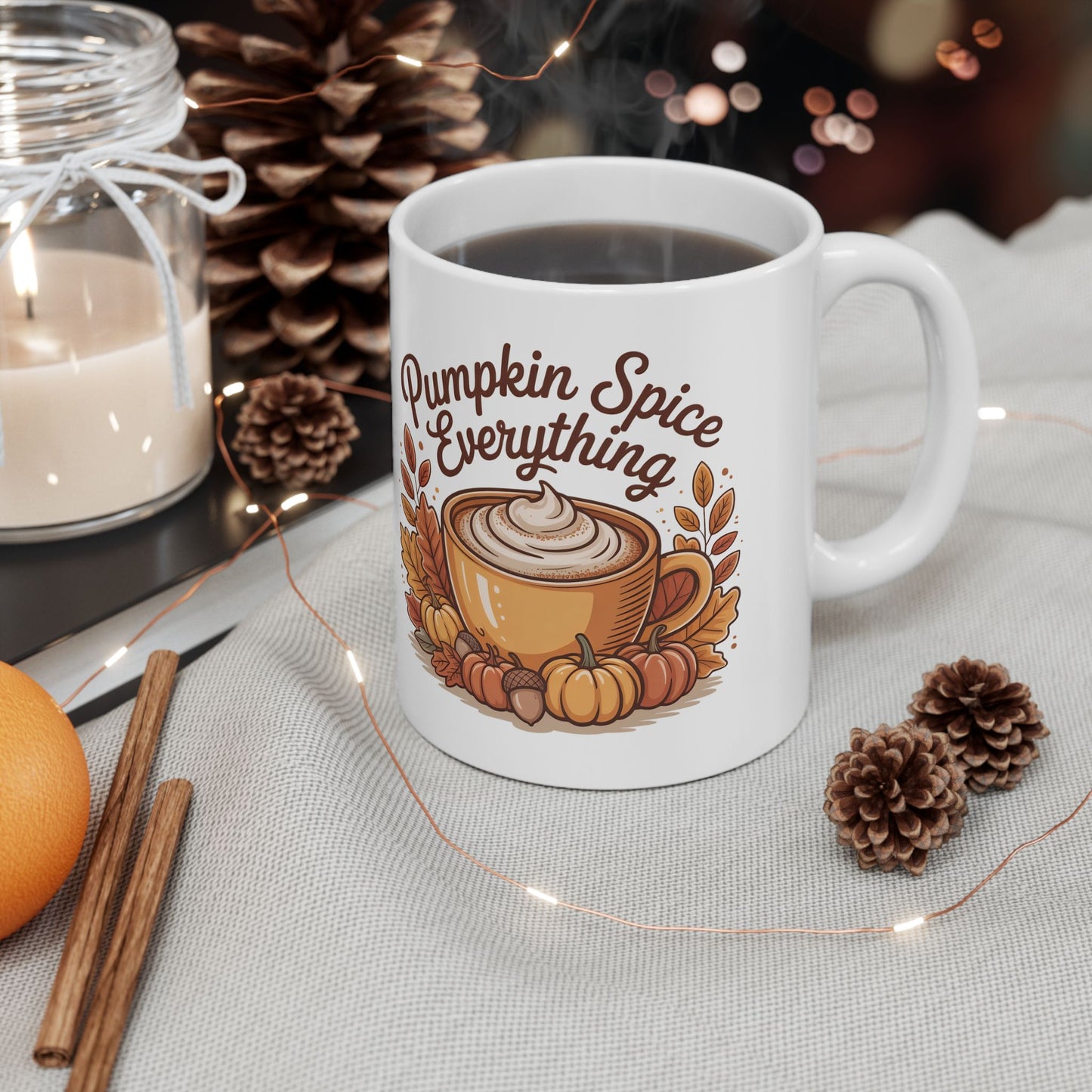 Pumpkin Spice Everything Ceramic Mug | Fall Coffee Cup, Autumn Gift, Cozy Kitchen Decor, Halloween, Thanksgiving