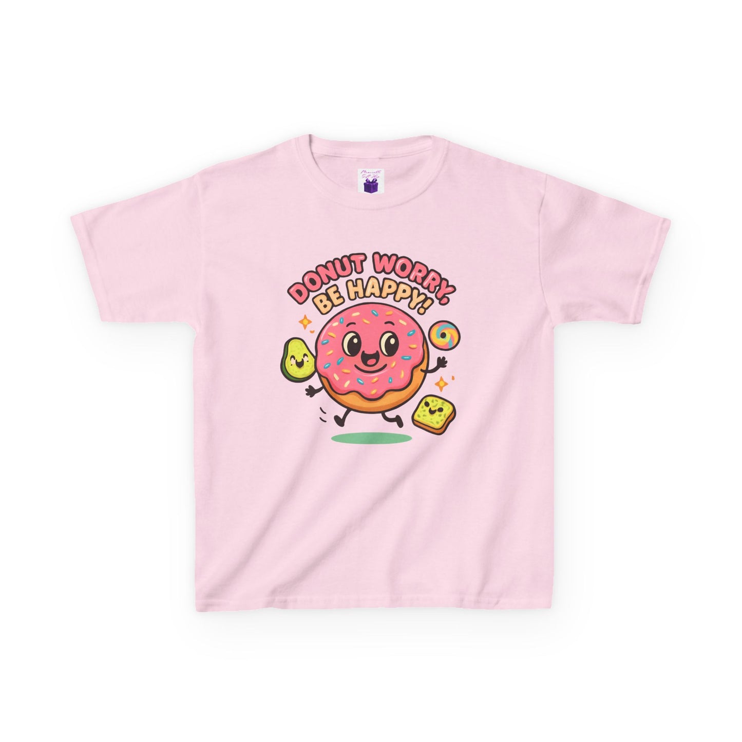Kids' Donut Graphic Tee, Cute Kids Shirt, Fun Party Tee, Birthday Gift for Kids, Cartoon T-Shirt, Children's Apparel
