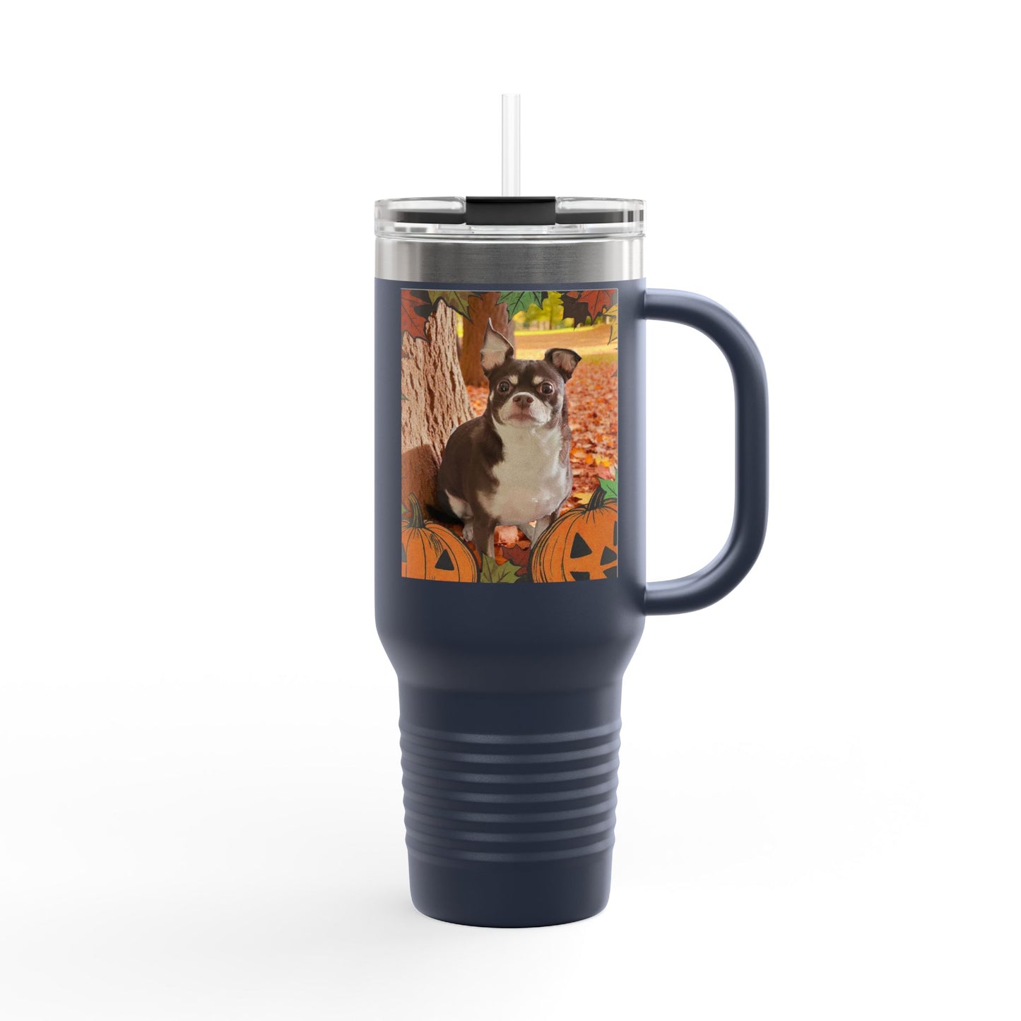 Pet Themed Insulated Travel Mug, 40oz - Fall Design