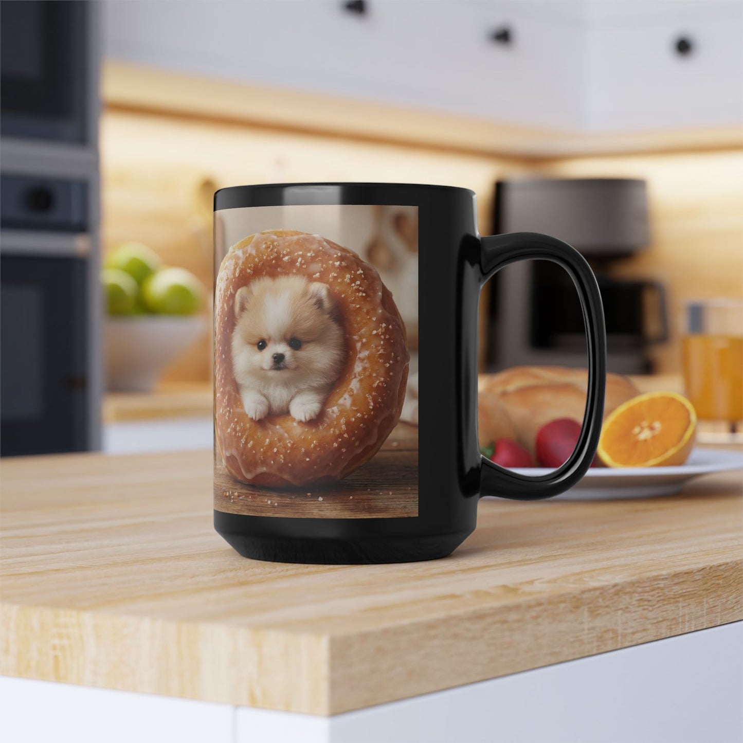 Potato Puppy Coffee Mug — Cute Dog Lover 11oz & 15oz Black Cup