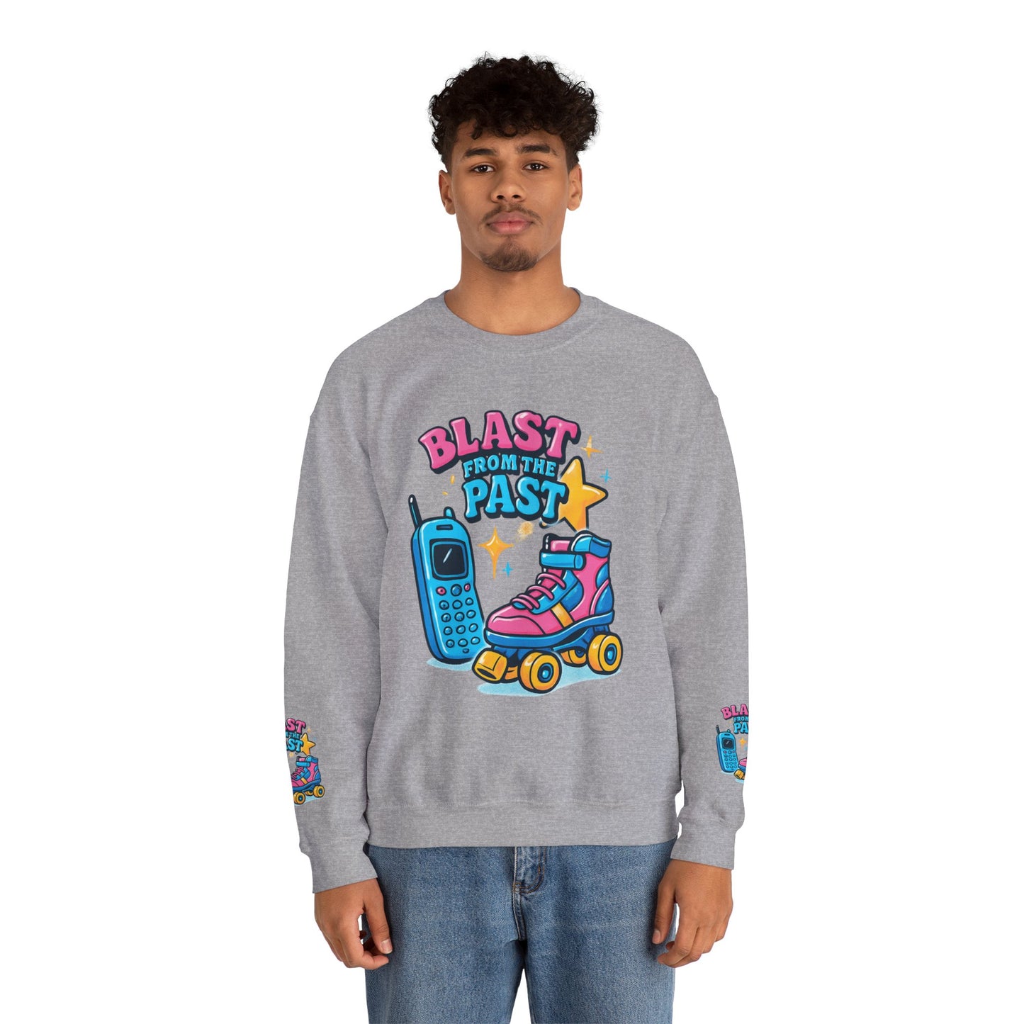 80's Retro Roller Skates & Cordless Phones Sweatshirt
