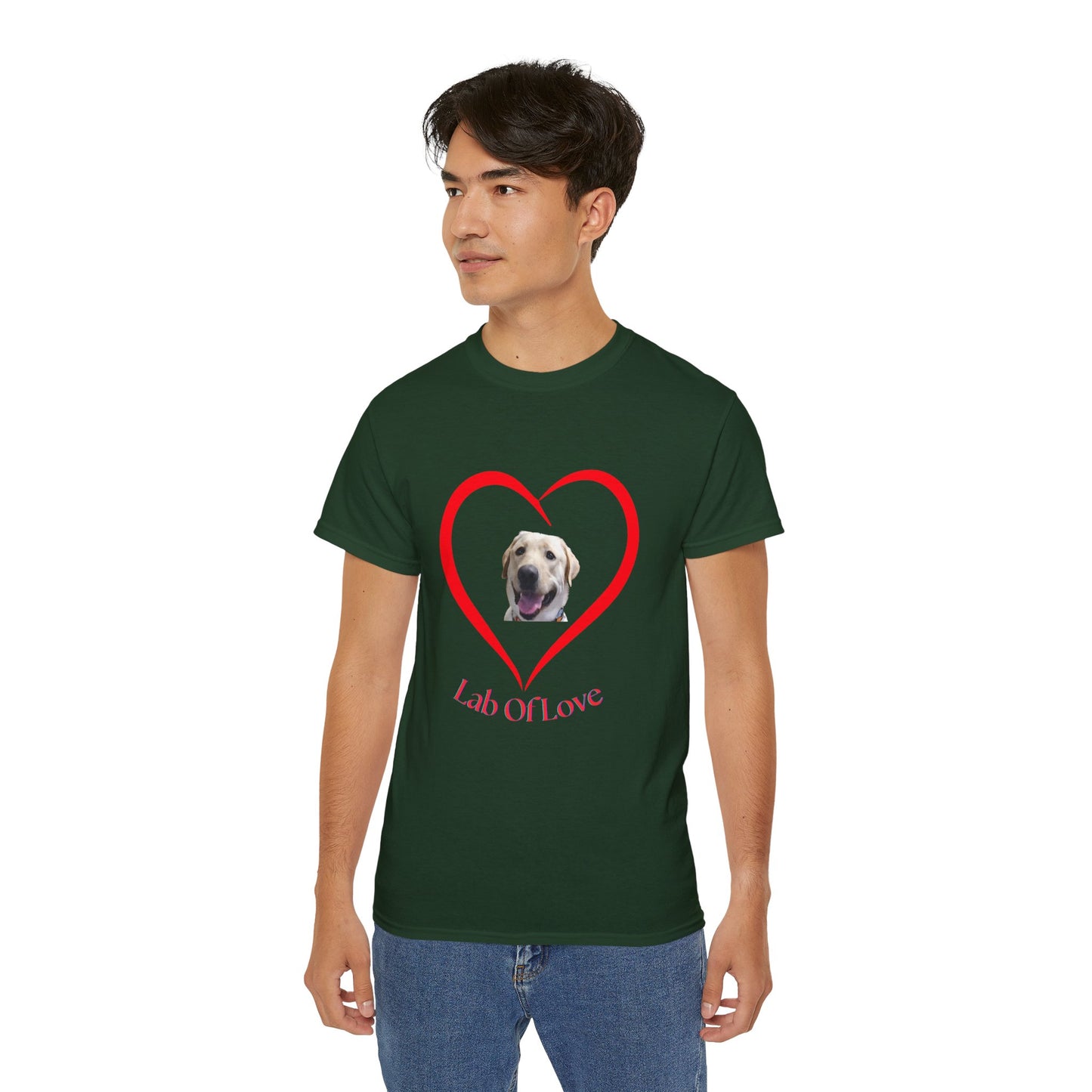 Heart Love Dog Unisex Tee - Pet Lovers Gift, Valentine's Day Apparel