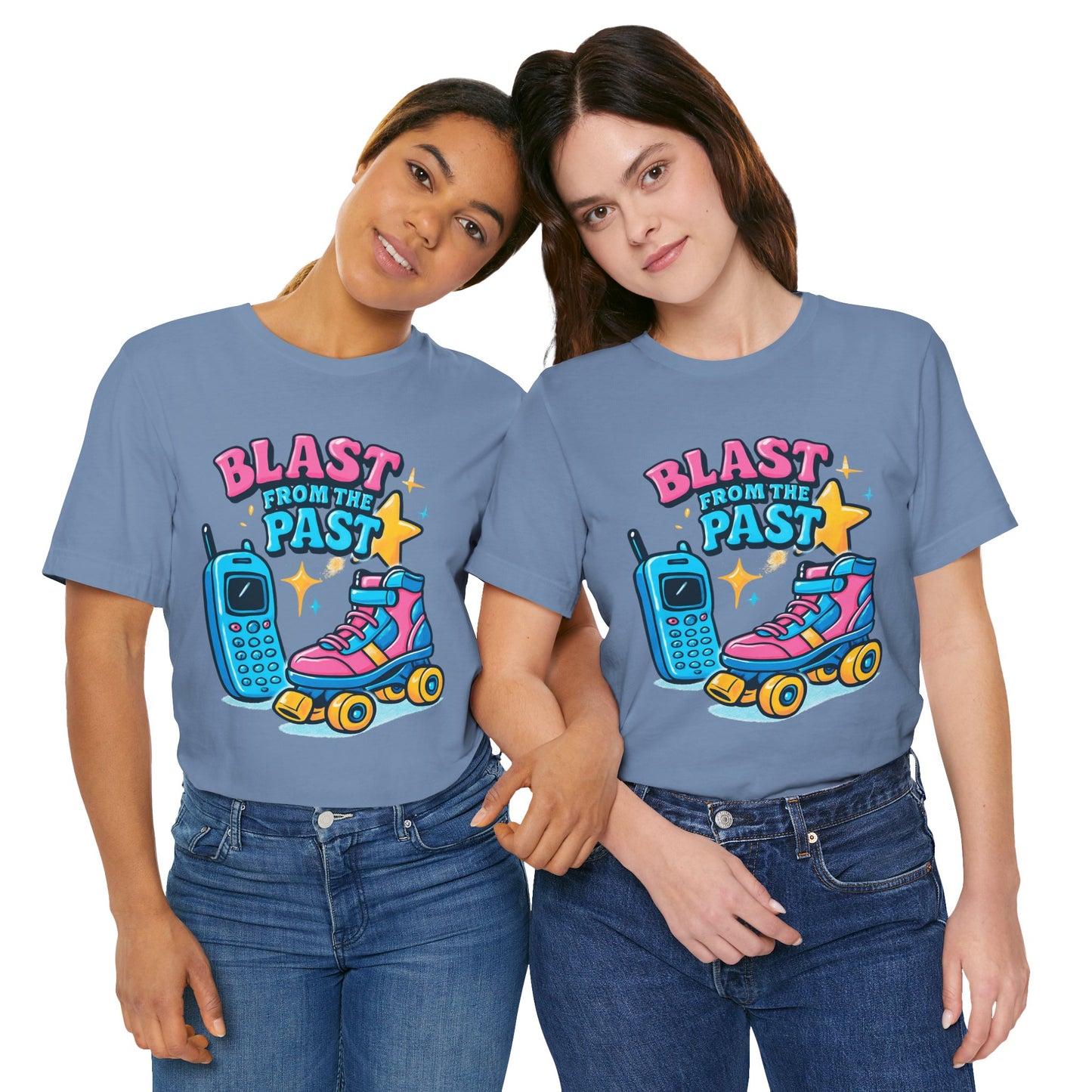 Retro Tee - Roller Skates & Cordless Phones Design
