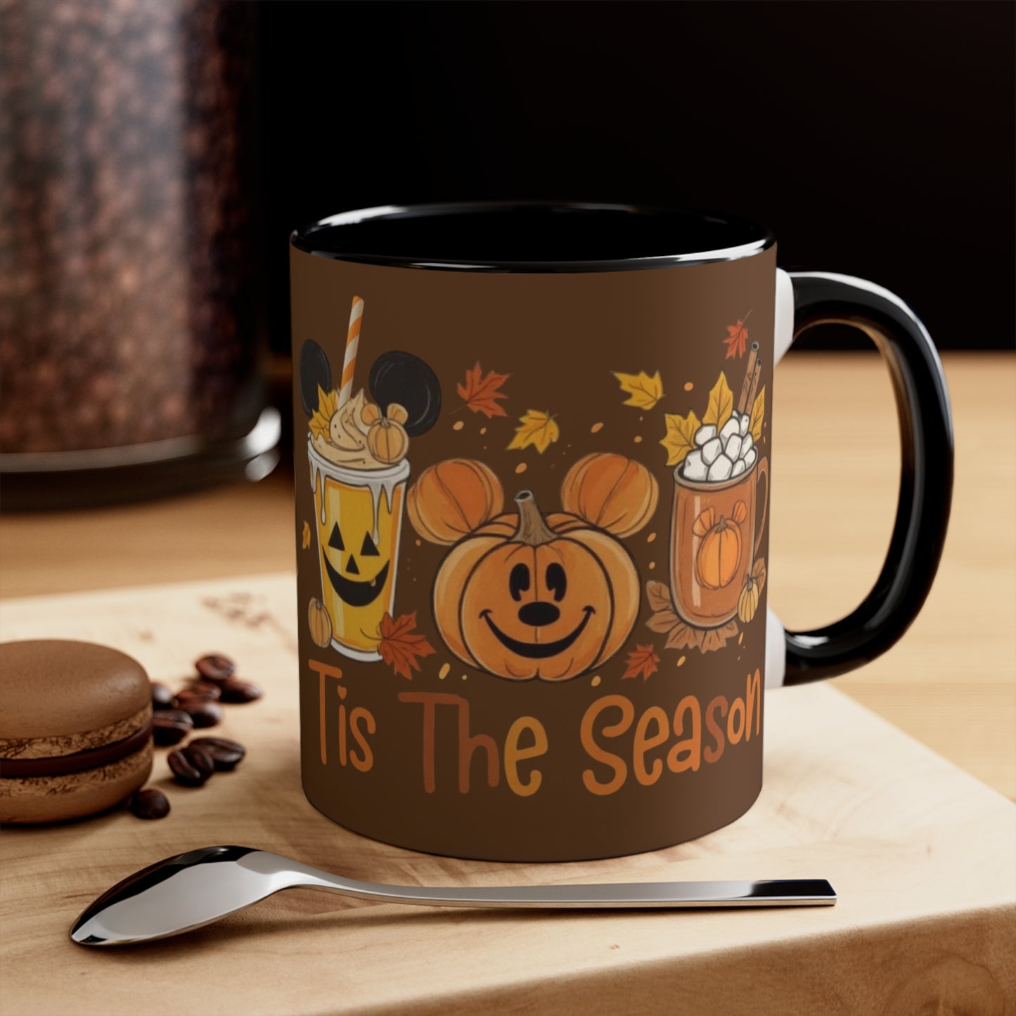 Festive Fall Accent Mugs | Halloween Coffee Cup, Autumn Drinkware, Seasonal Gift, Cozy Mug, Cute Kitchen Decor