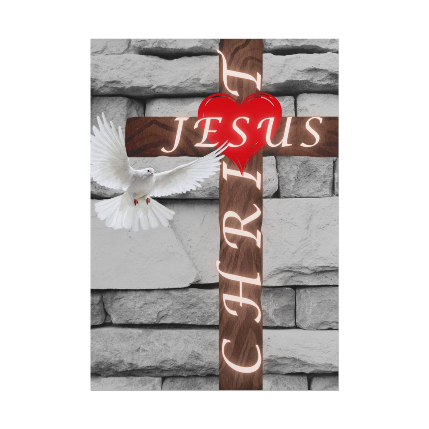 Poster Art with Cross and Holy Spirit