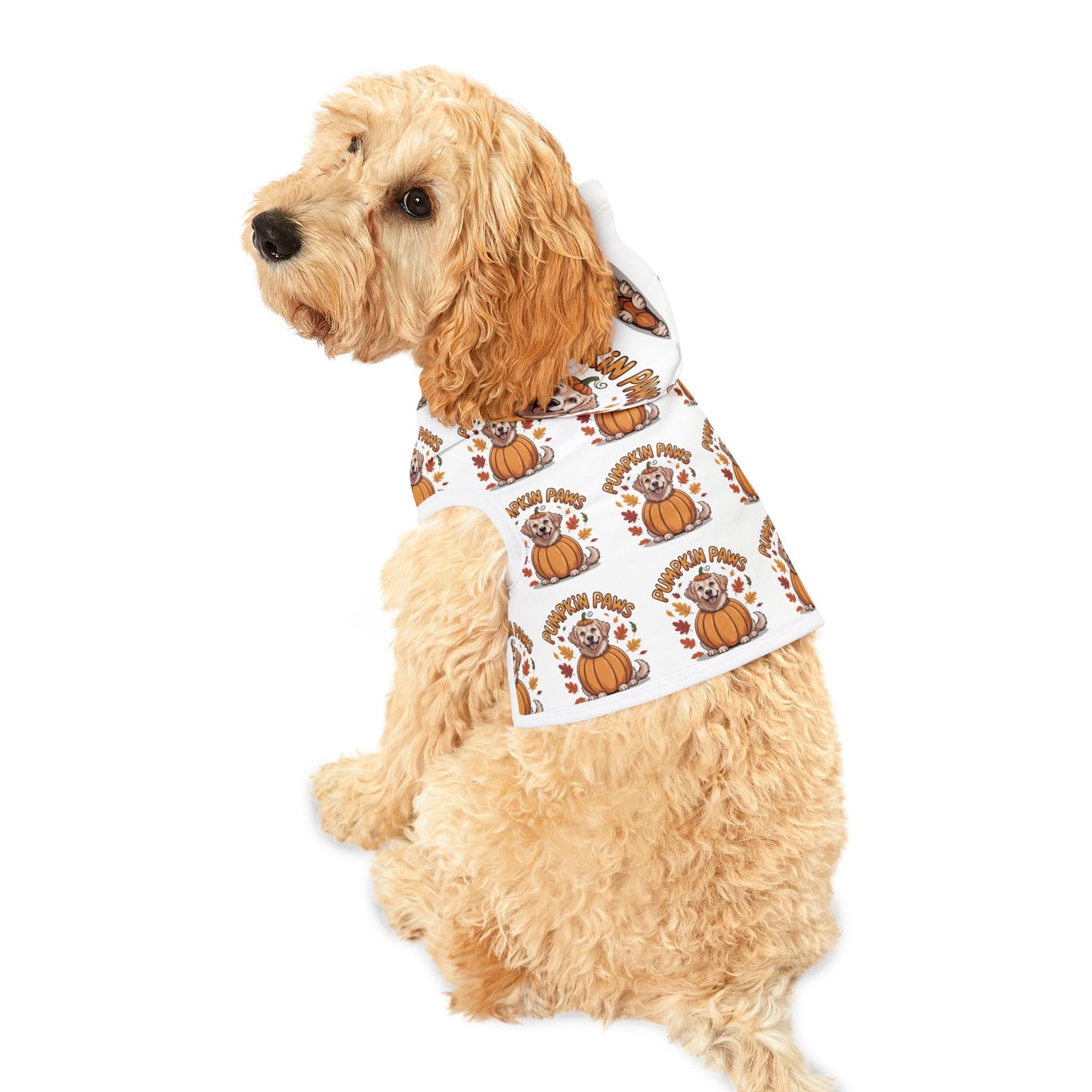 Cozy Autumn Pet Hoodie with Pumpkin Design | Cute Dog Winter Wear, Pet Costume, Halloween Outfits, Fall Fashion for Pets