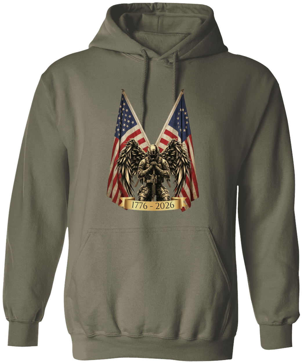 Patriotic Angel Warrior Unisex Hoodie