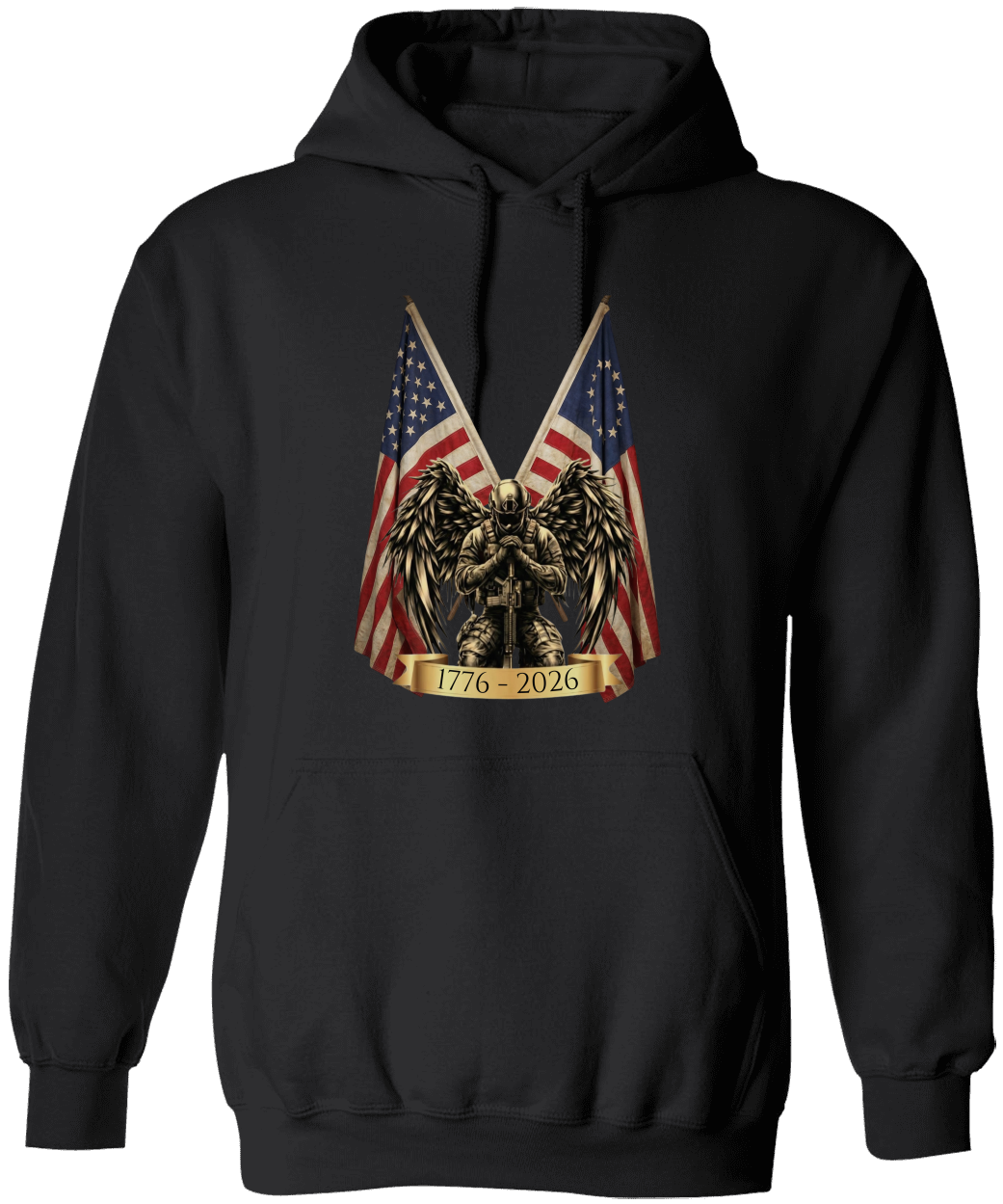 Patriotic Angel Warrior Unisex Hoodie
