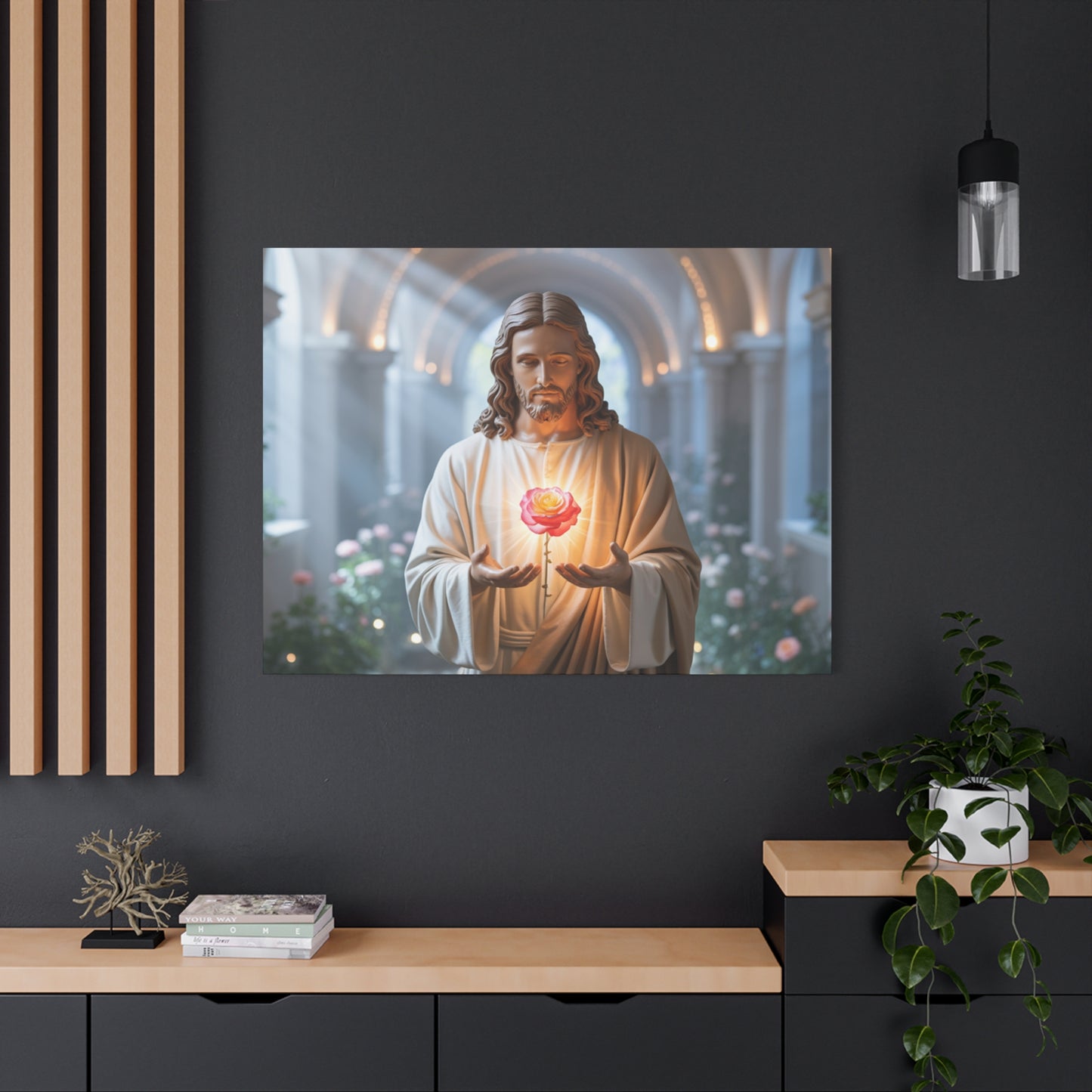 Inspirational Jesus Canvas Art, Religious Wall Decor, Faith-Based Home Decoration, Spiritual Gift for Believers, Church Wall Hanging, [...]