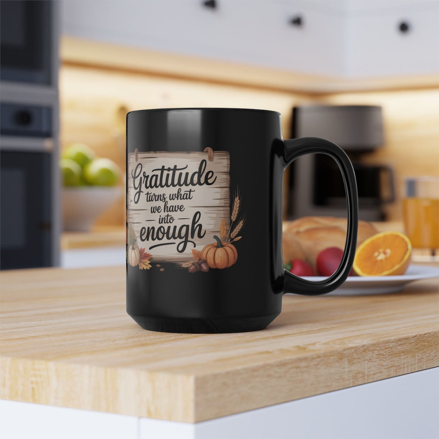 Mug: Gratitude Mug, Cozy Coffee Cup, Fall Decor, Autumn Vibes, Thanksgiving Gift