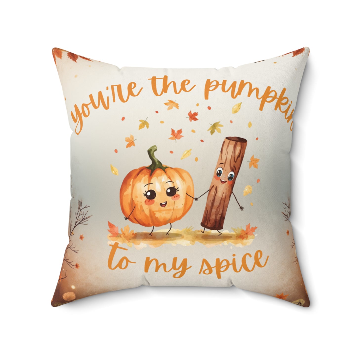 Pumpkin Spice Pillow, Fall Décor, Cozy Home Accent, Autumn Gift, Seasonal Cushion, Cute Harvest Pillow