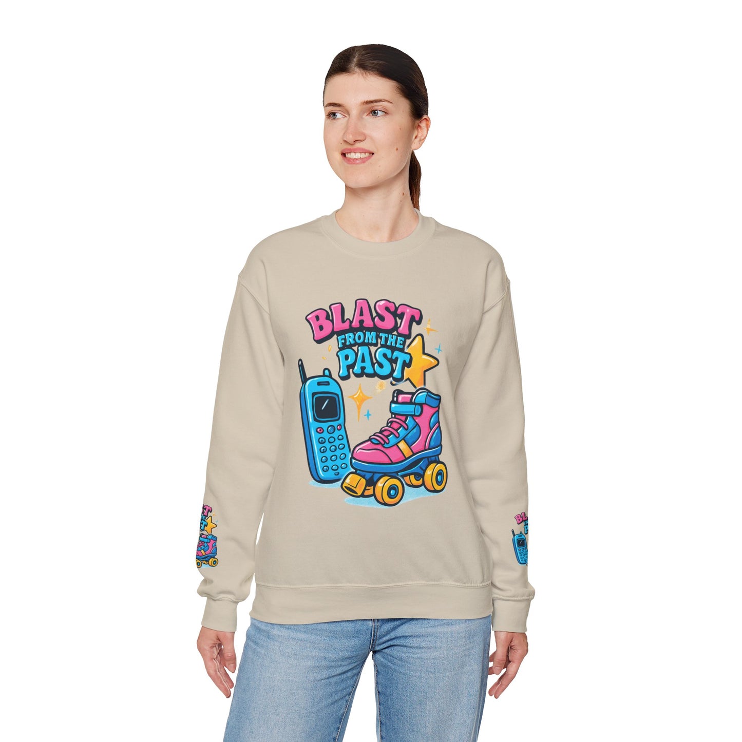 80's Retro Roller Skates & Cordless Phones Sweatshirt