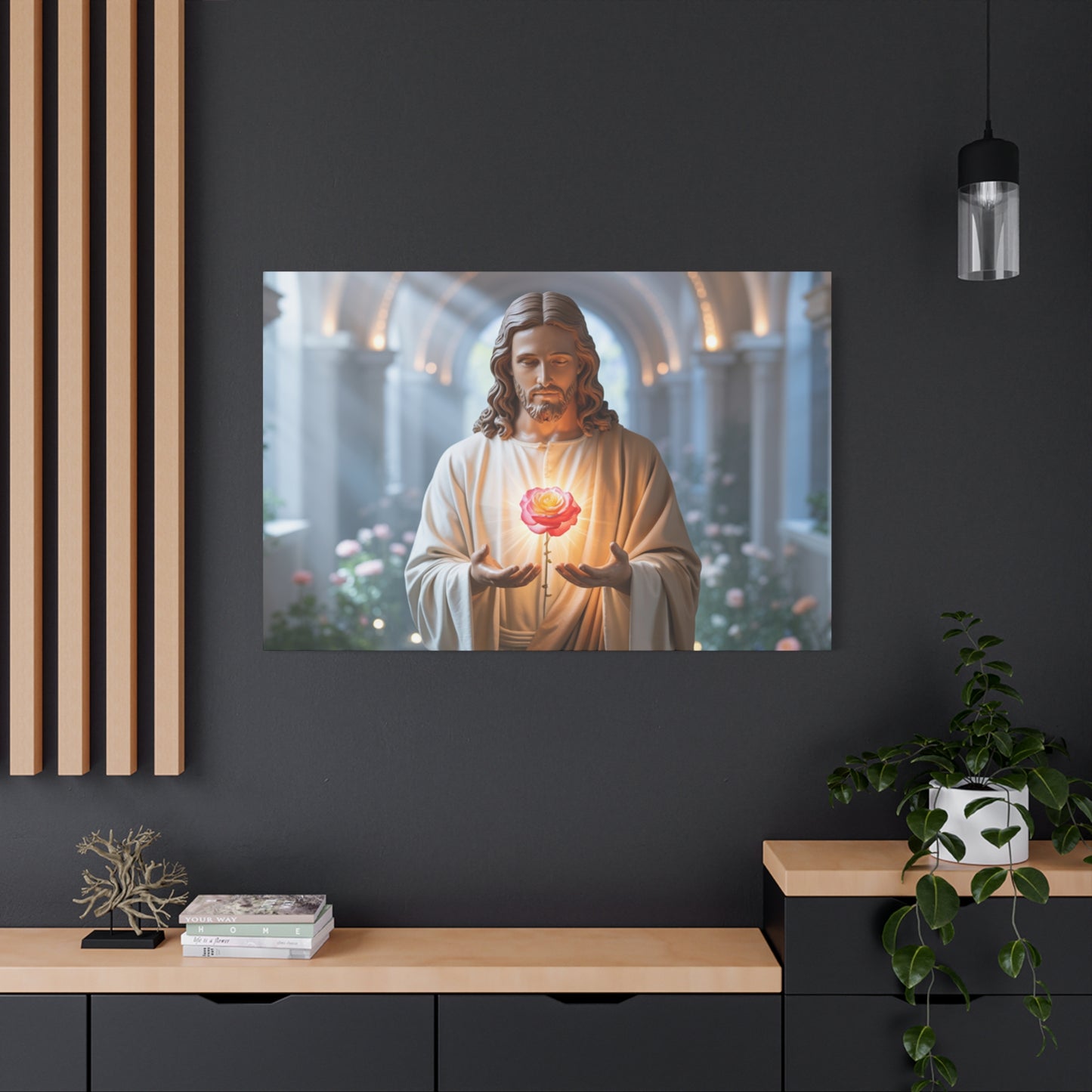 Inspirational Jesus Canvas Art, Religious Wall Decor, Faith-Based Home Decoration, Spiritual Gift for Believers, Church Wall Hanging, [...]