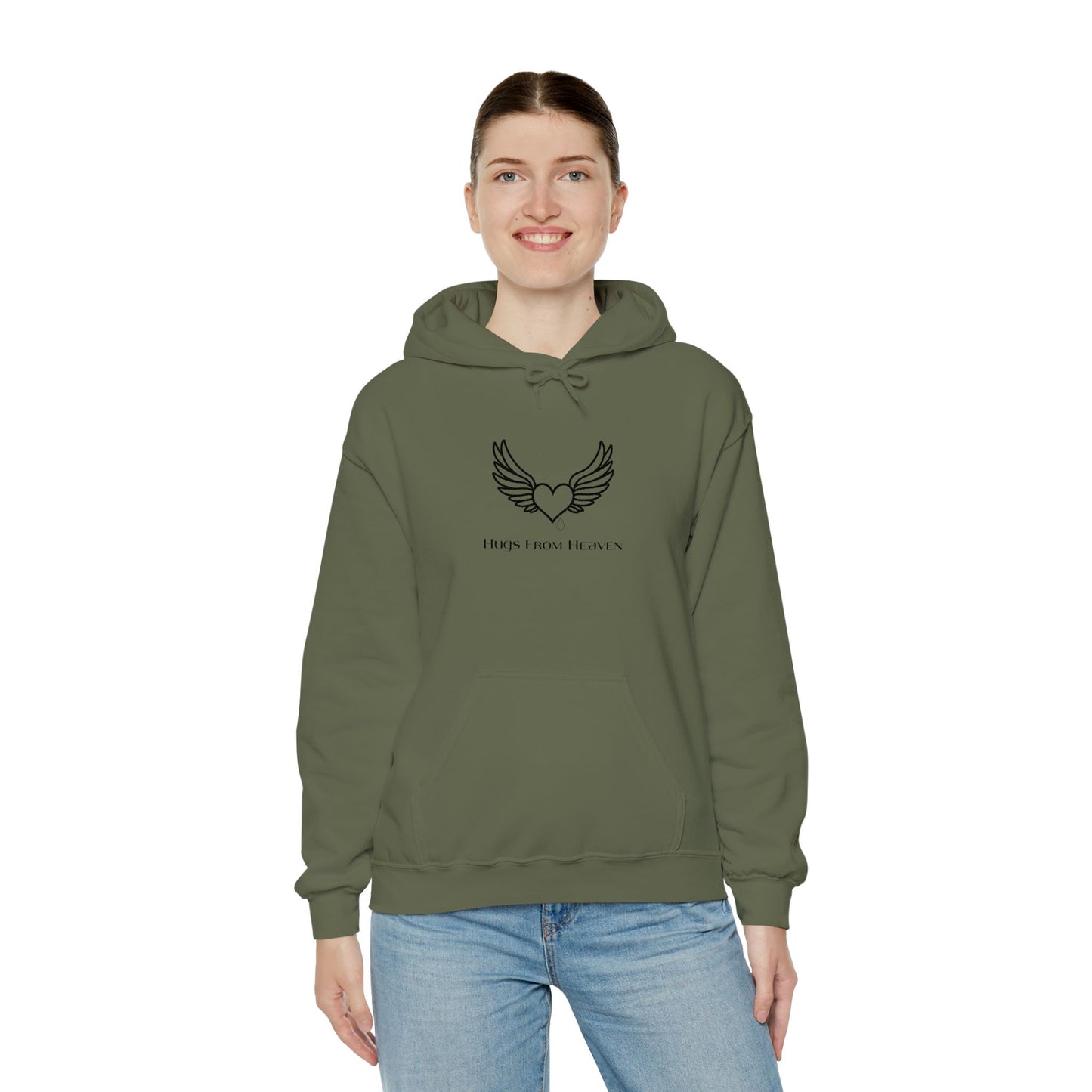 Hugs From Heaven Hoodie — Heart & Wings Memorial Sweatshirt