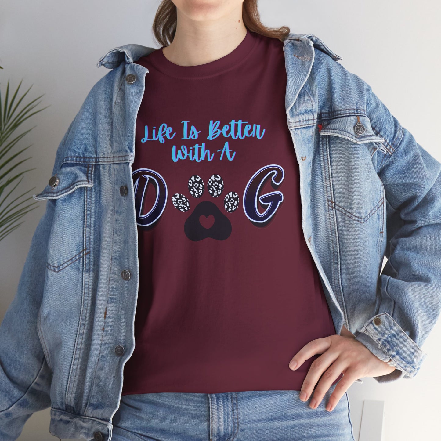 Unisex Dog Lover Tee, Life is Better with a Dog Shirt, Pet Owner Gift, Animal Lover Apparel, Casual Graphic Tee, Dog Mom/Dad Gift