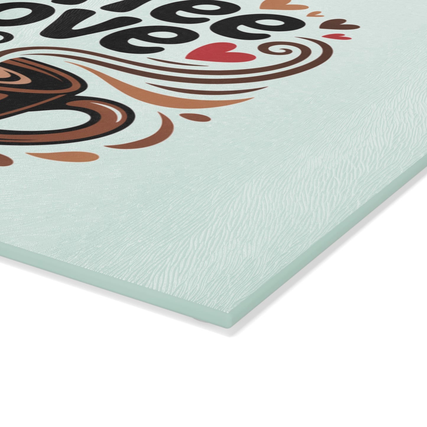 Coffee Love Glass Cutting Board, Decorative Kitchen Serving & Chopping Board
