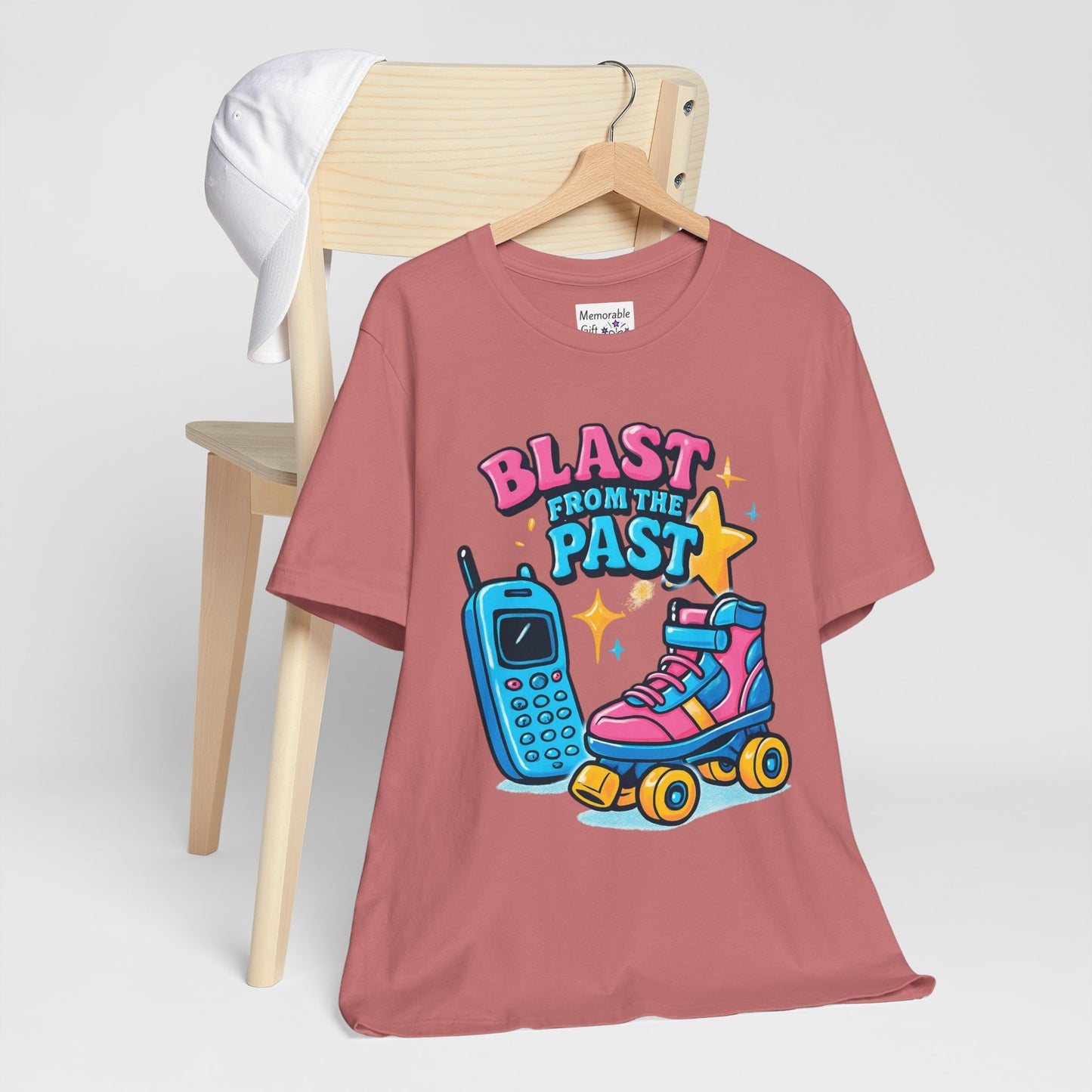 Retro Tee - Roller Skates & Cordless Phones Design