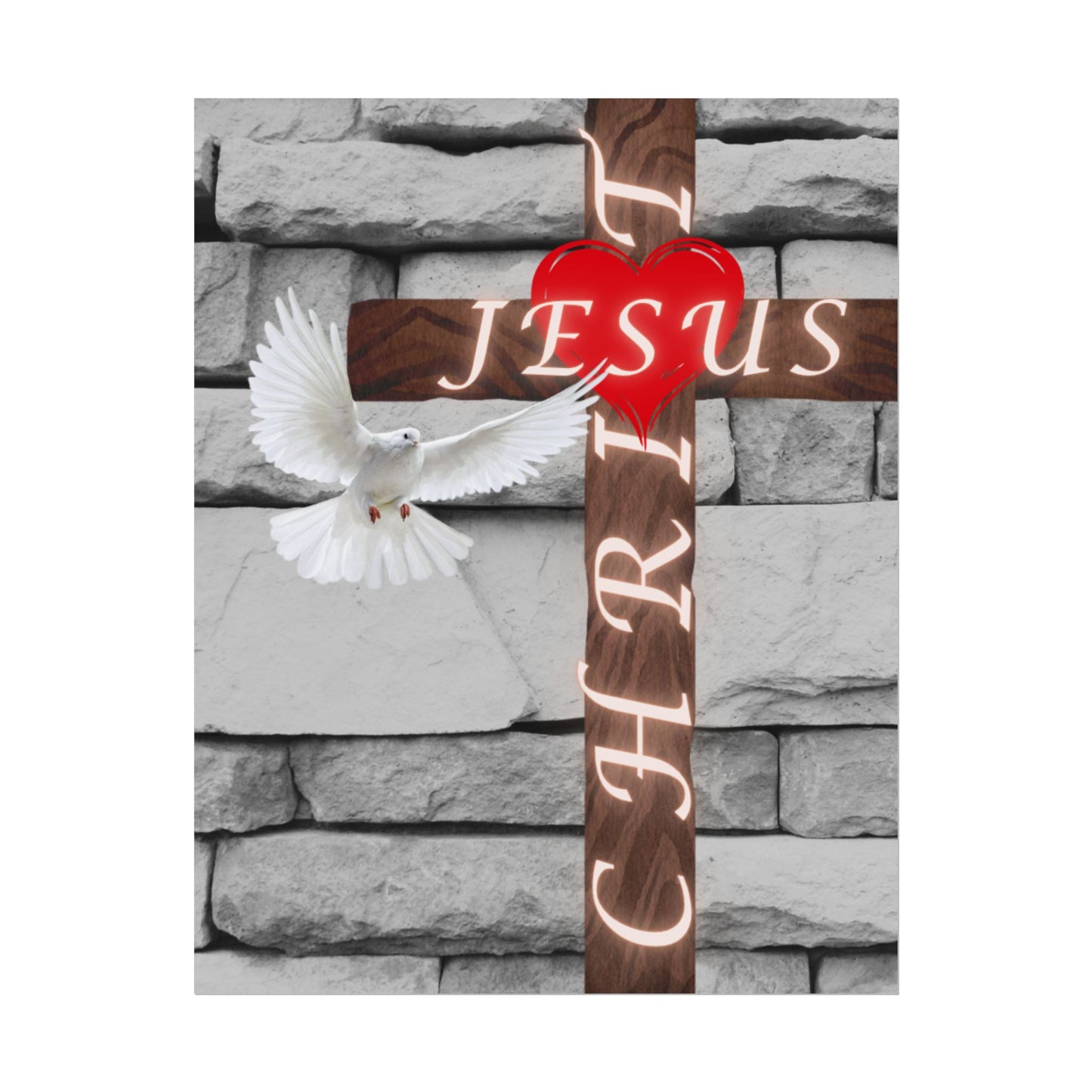 Poster Art with Cross and Holy Spirit