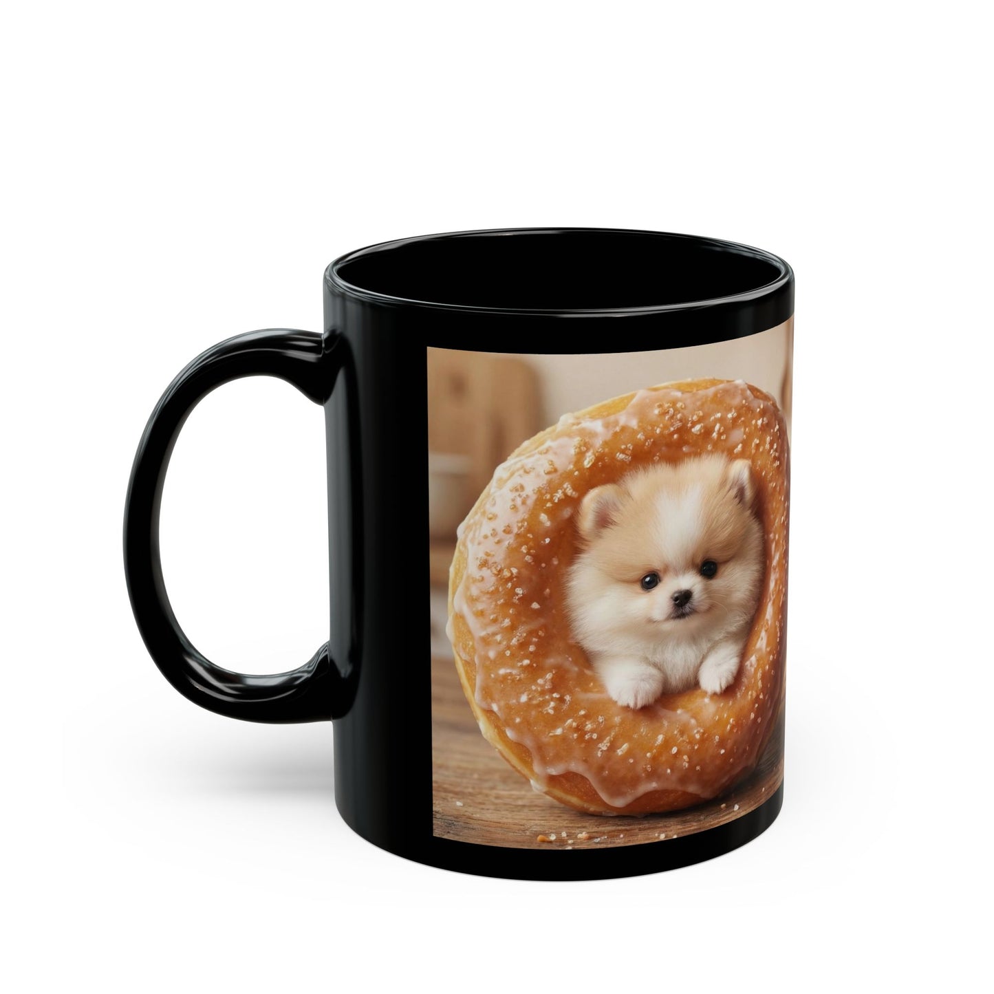 Potato Puppy Coffee Mug — Cute Dog Lover 11oz & 15oz Black Cup