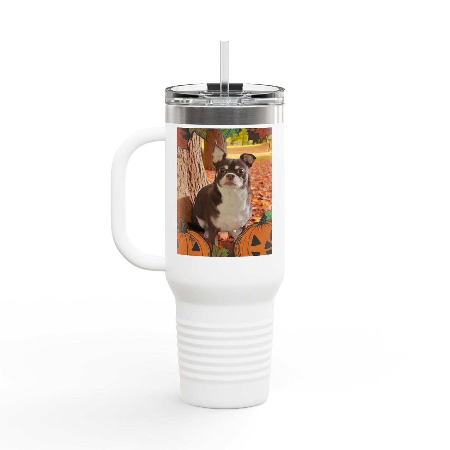 Pet Themed Insulated Travel Mug, 40oz - Fall Design