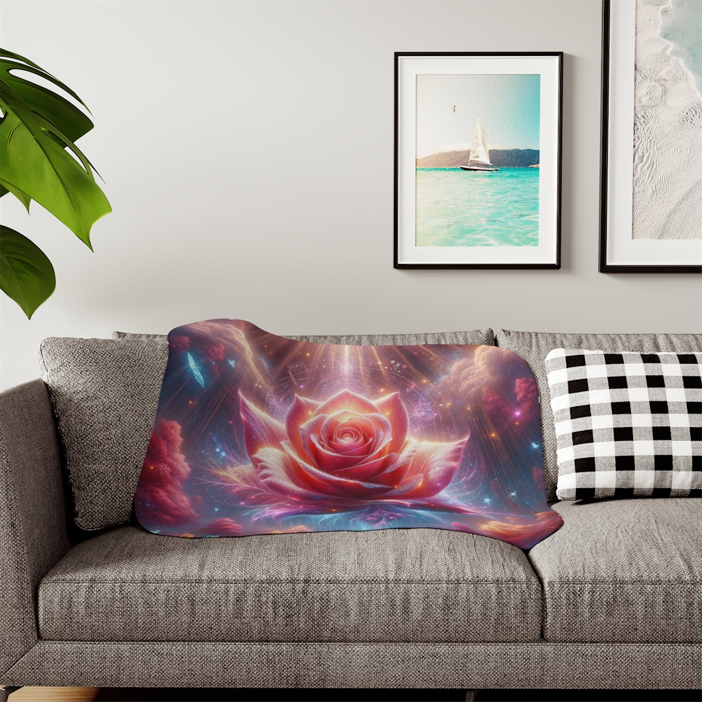 Celestial Rose Sherpa Blanket